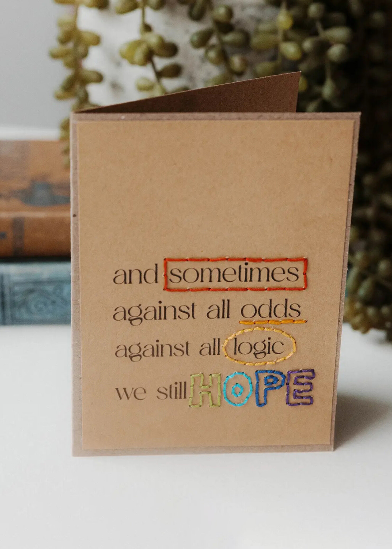 Rosie's Boutique Haiti Against All Odds Hope Handstitched Card