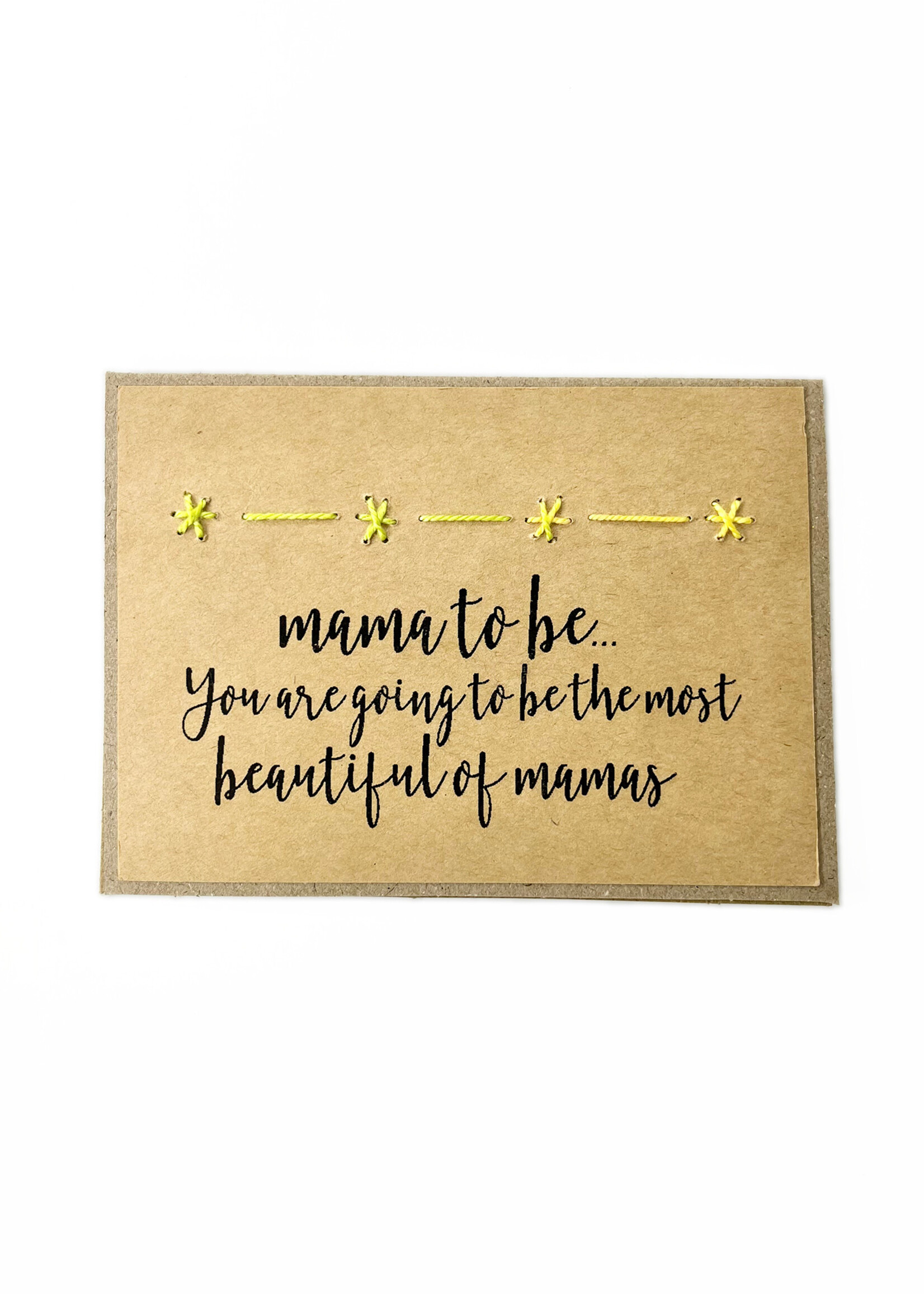 Rosie's Boutique Haiti Mama to Be Handstitched Card