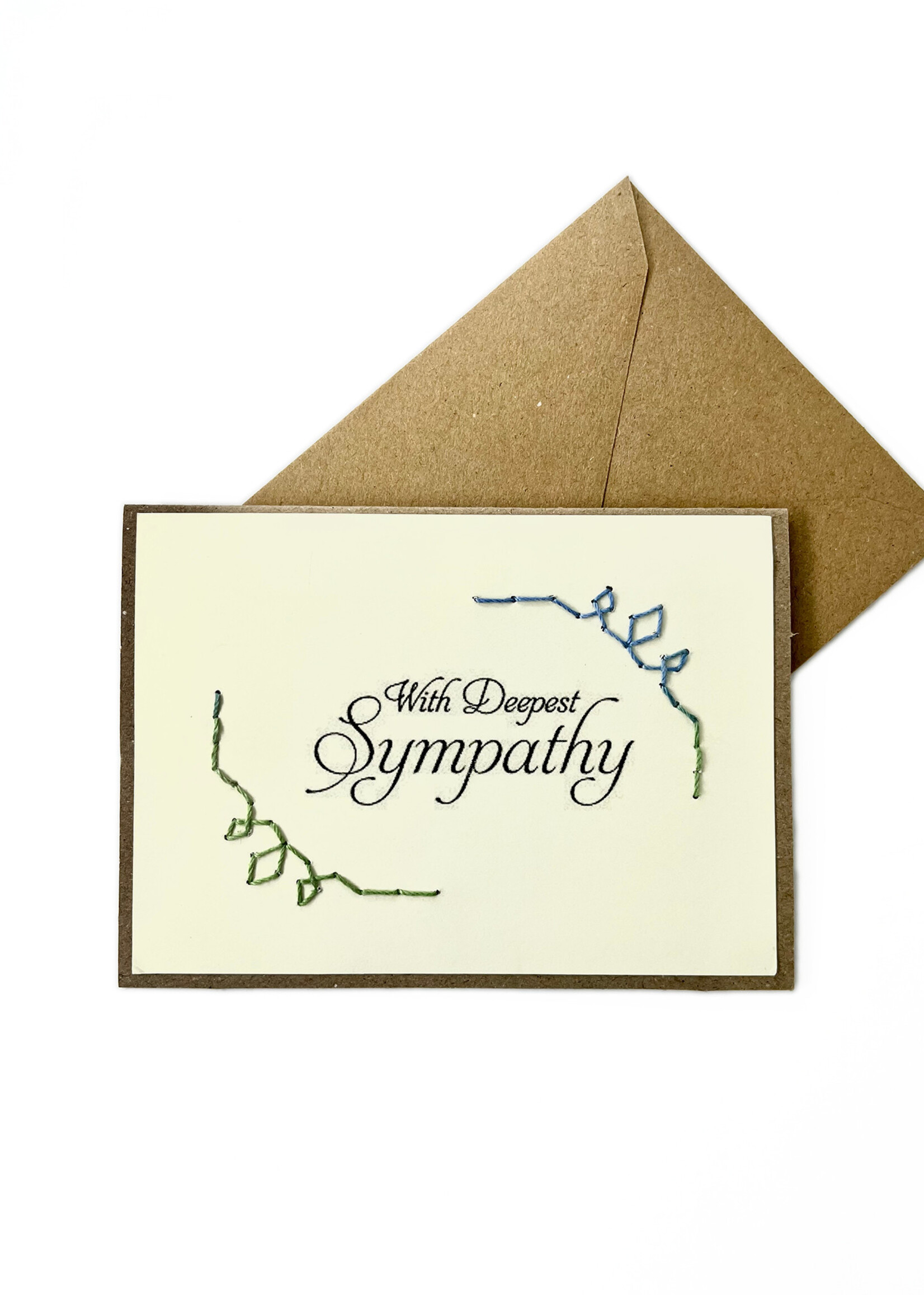 Rosie's Boutique Haiti With Deepest Sympathy Handstitched Card