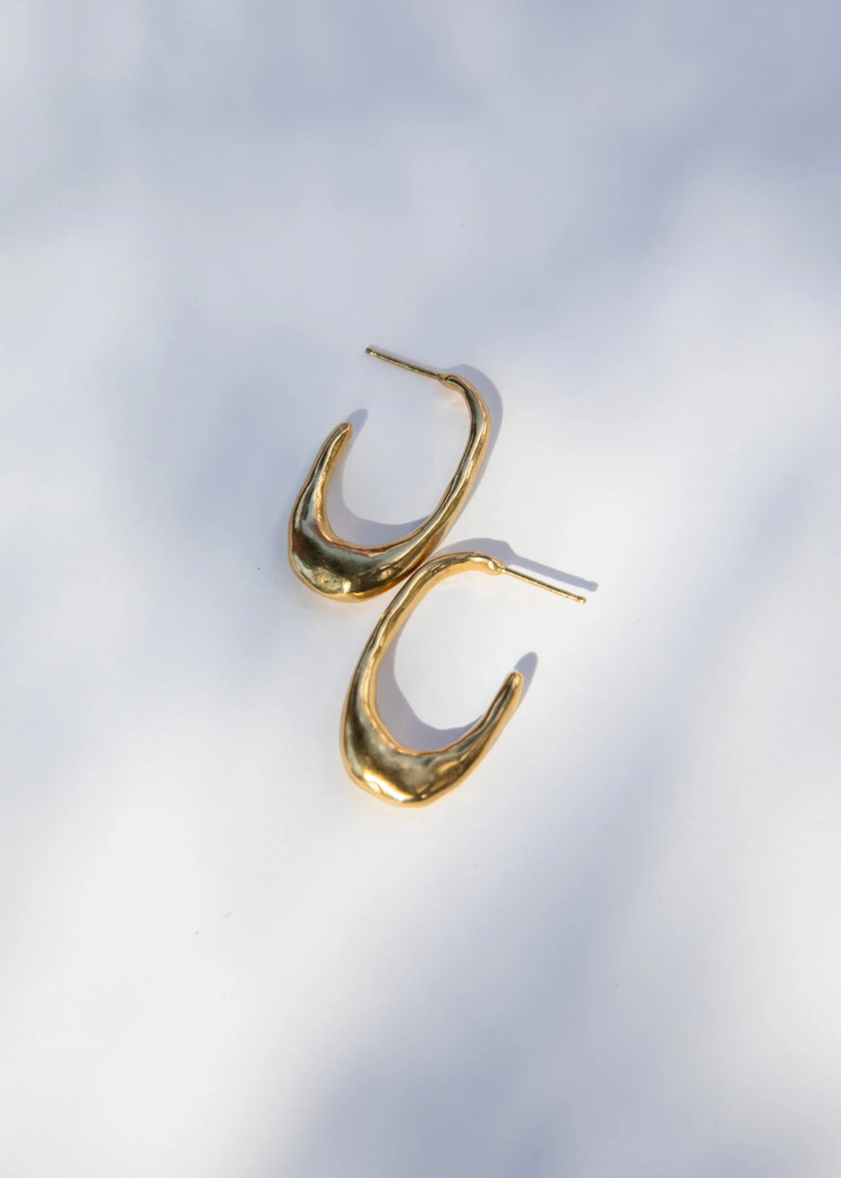 YEWO Aurora Hoops Earrings - 14K gold coated