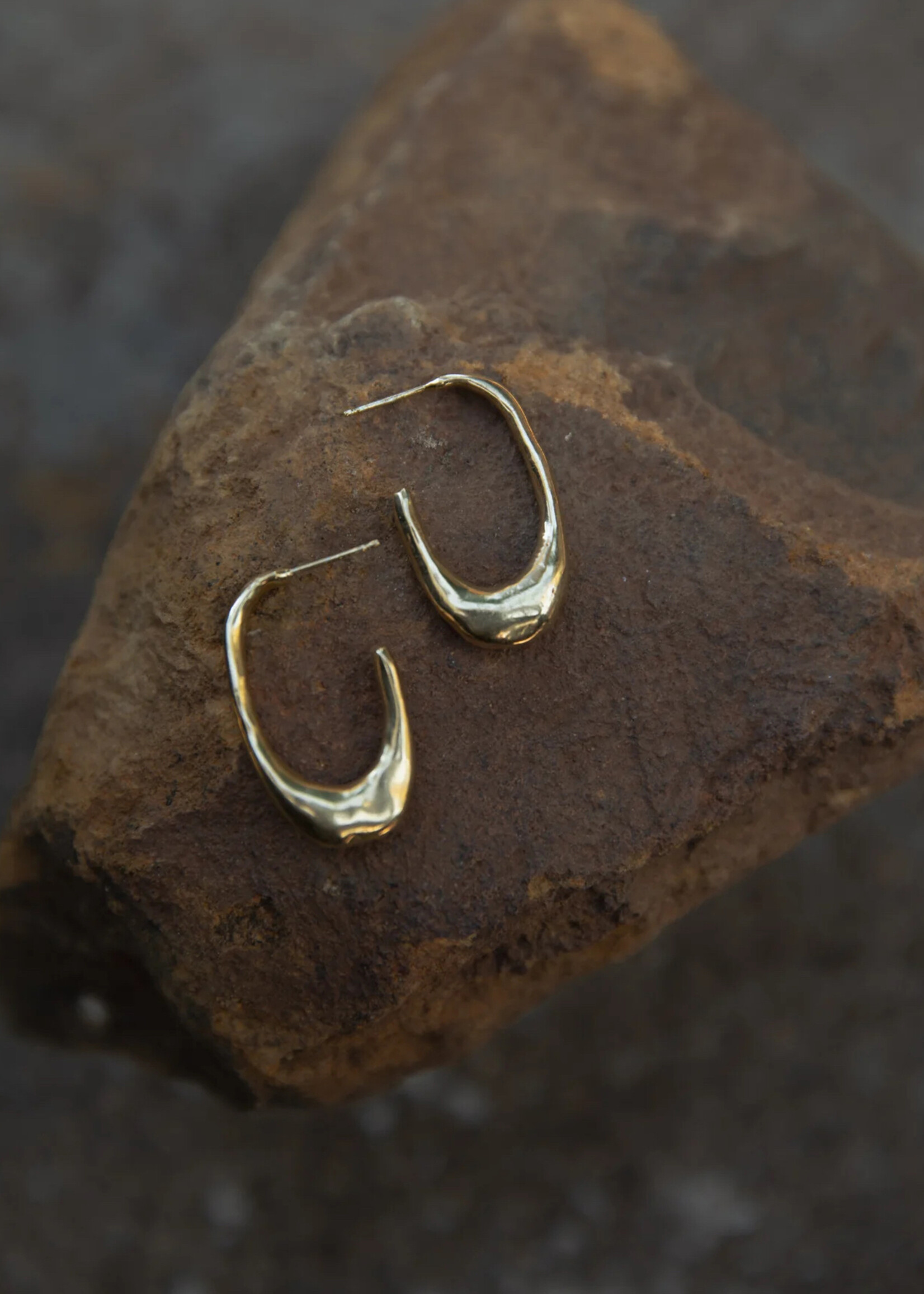 YEWO Aurora Hoops Earrings - 14K gold coated