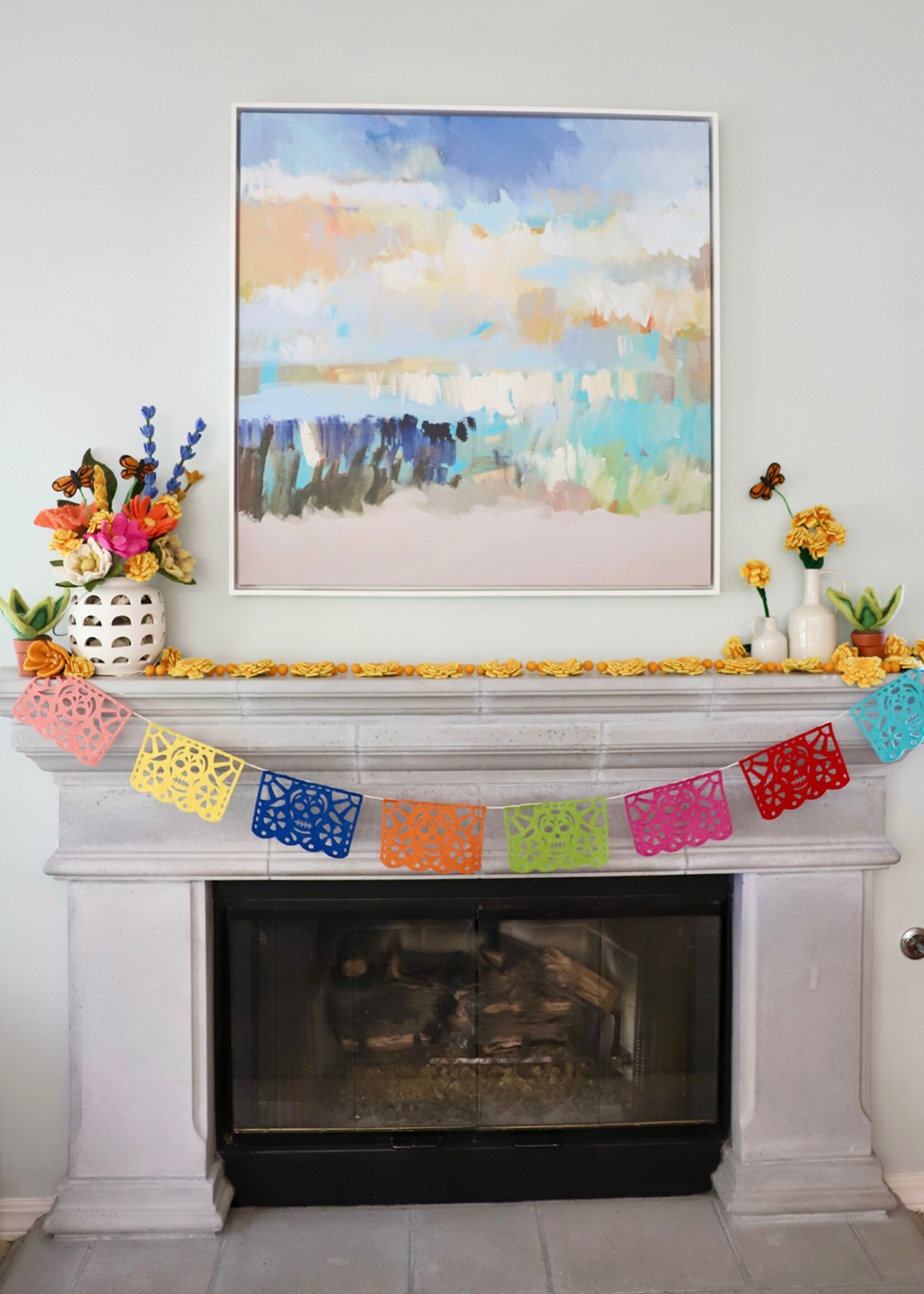 Global Goods Partners Papel Picado Felt Garland [80in]