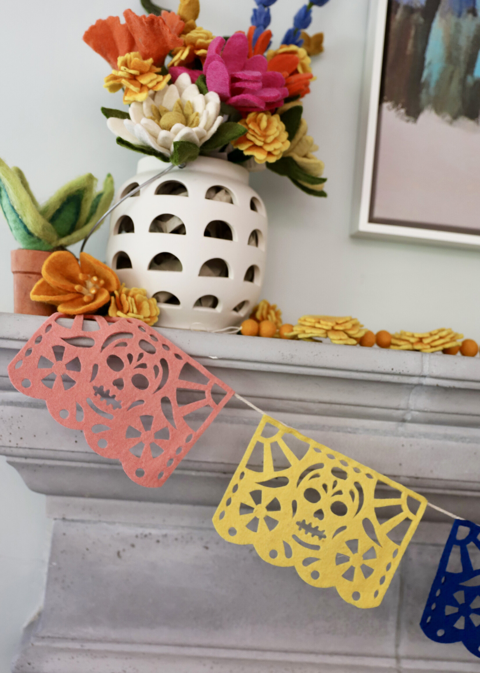 Global Goods Partners Papel Picado Felt Garland [80in]