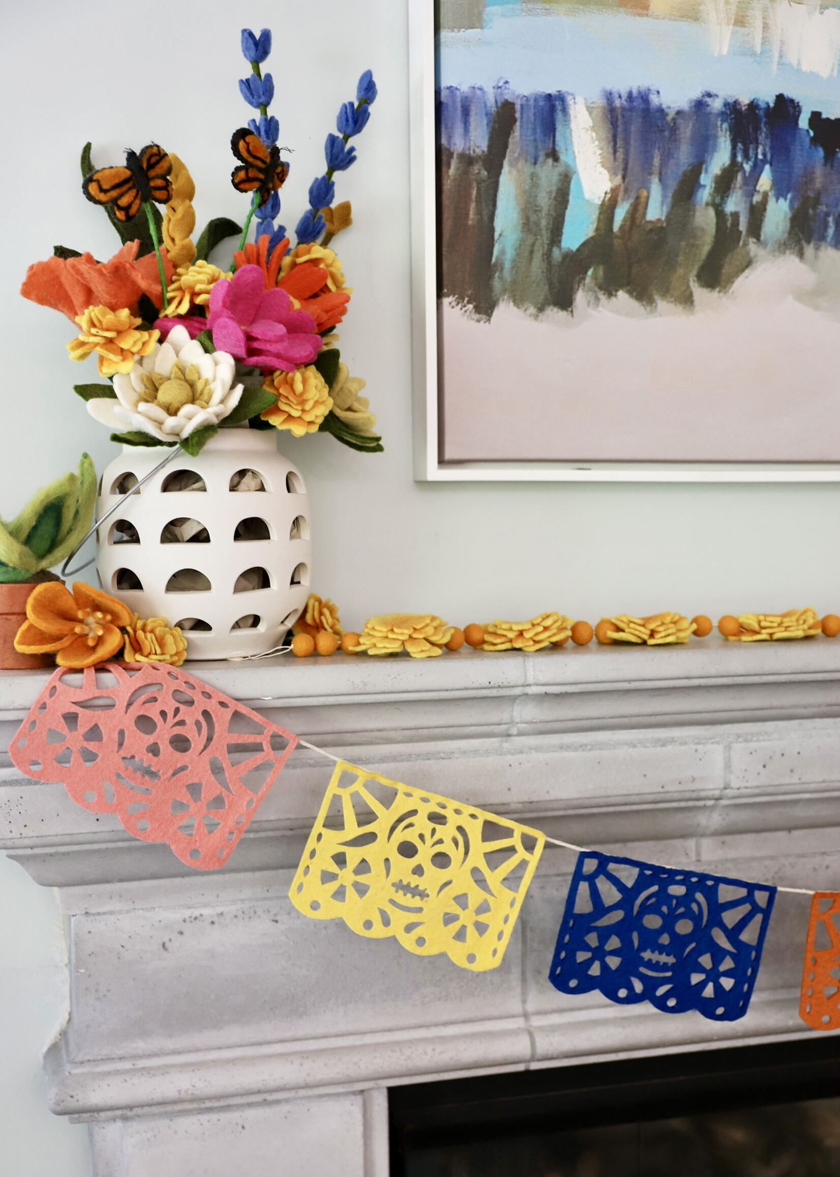 Global Goods Partners Papel Picado Felt Garland [80in]