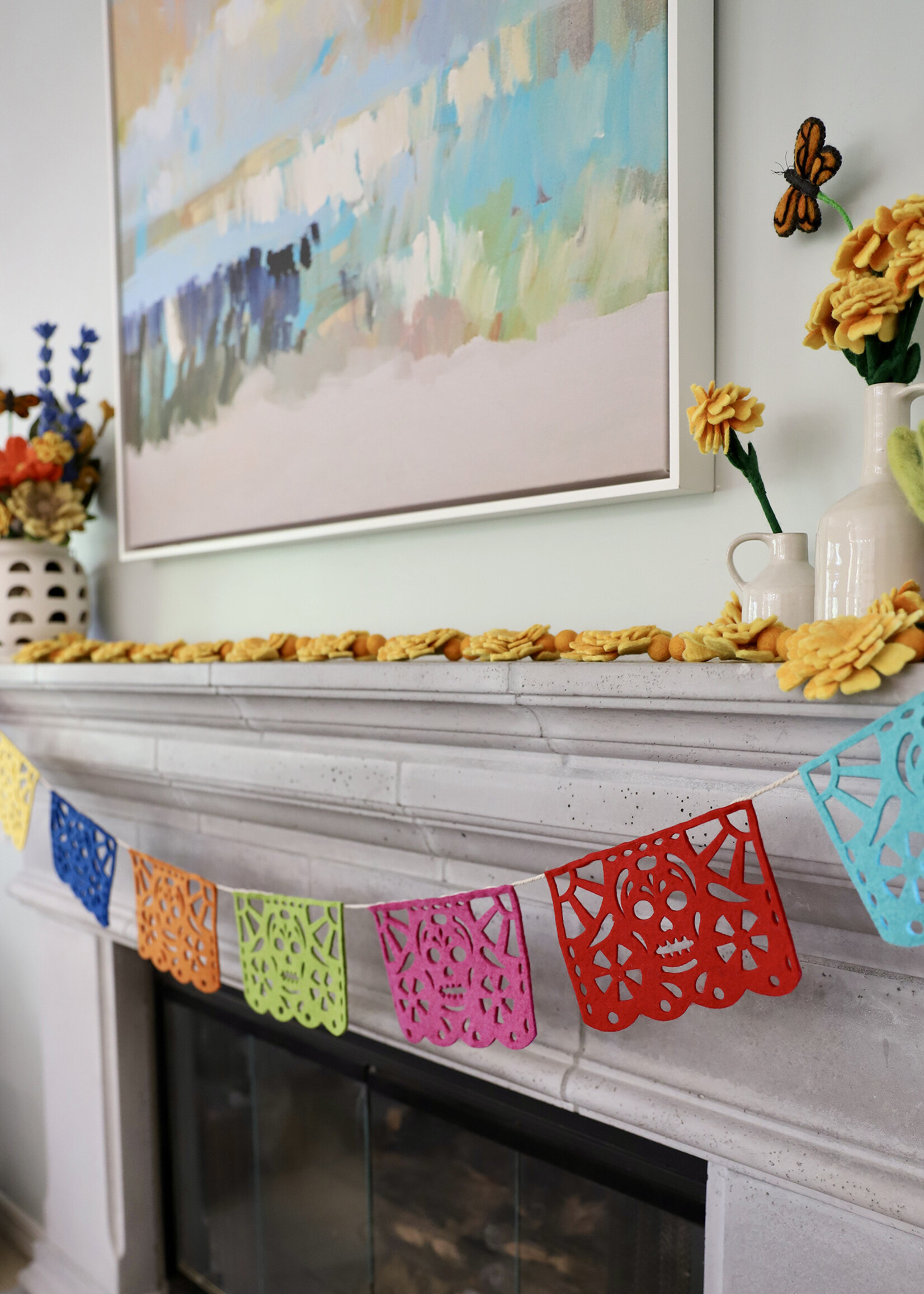 Global Goods Partners Papel Picado Felt Garland [80in]