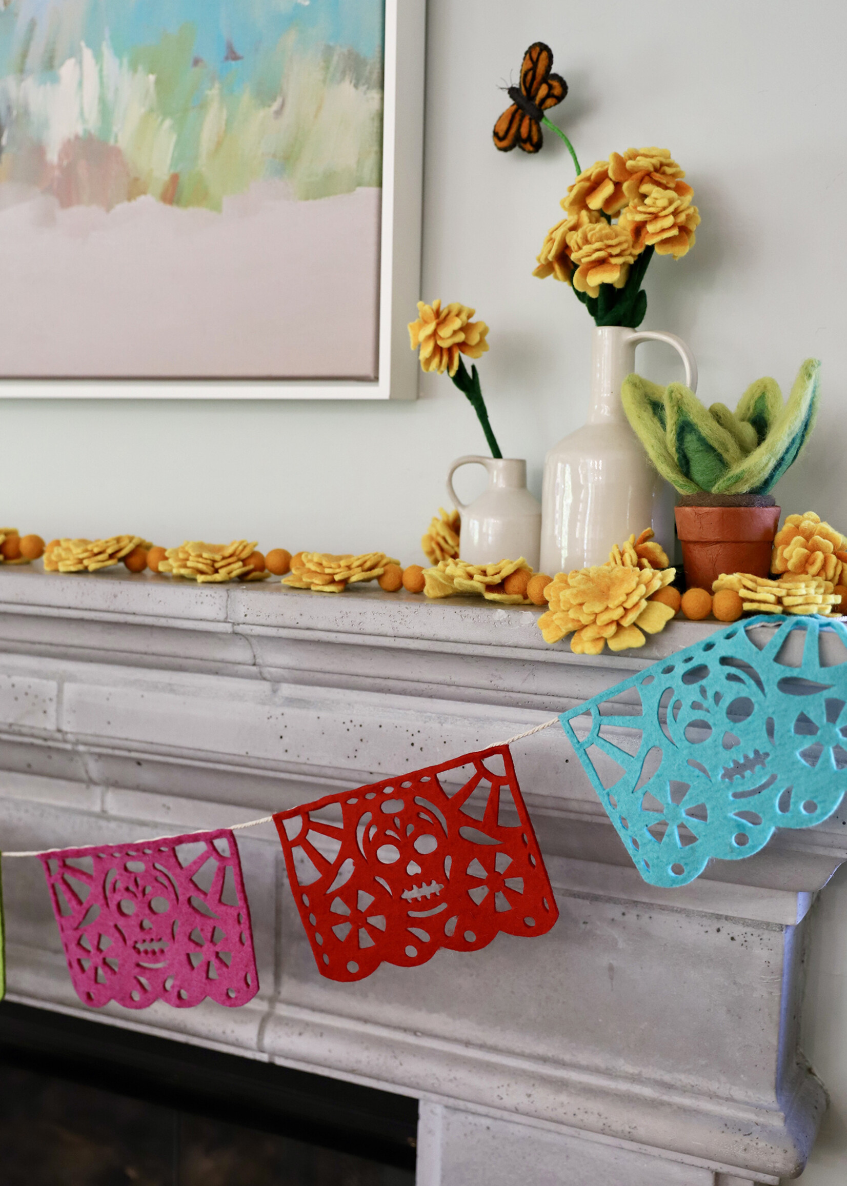Global Goods Partners Papel Picado Felt Garland [80in]