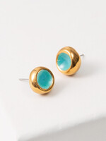 Noonday Turquoise Sculpted Porcelain Stud Earrings