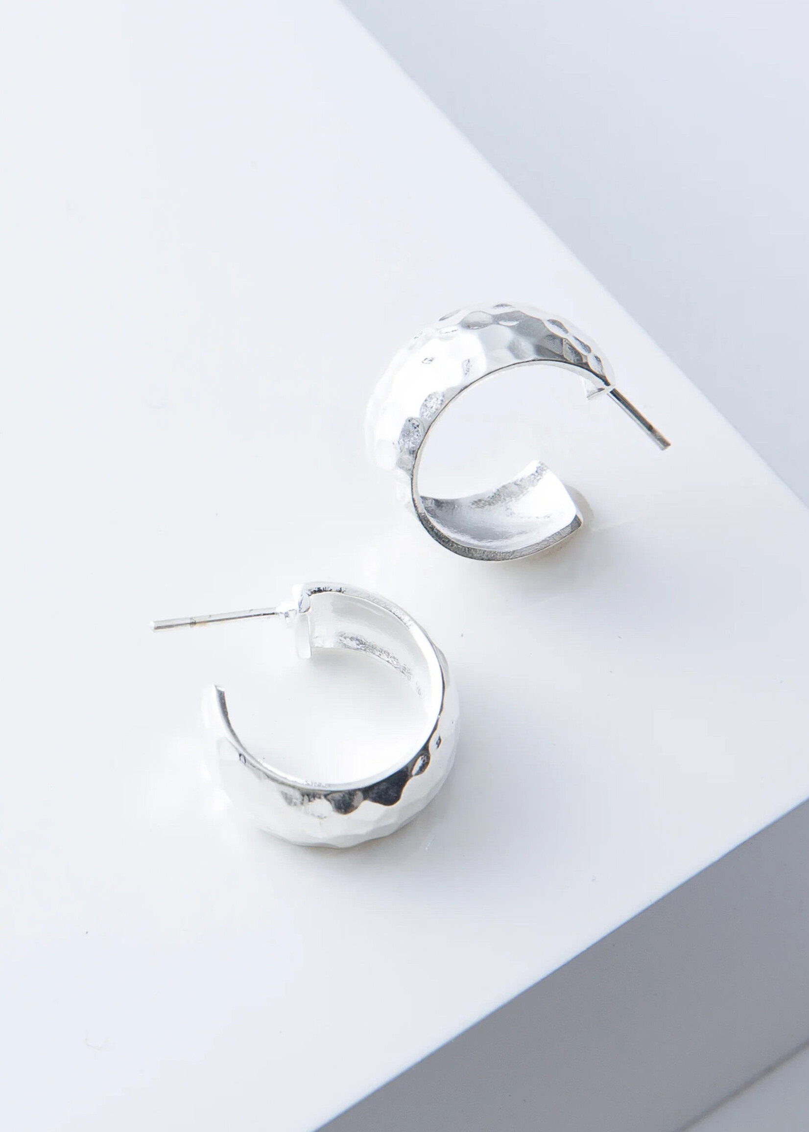 Noonday Wide Hammered Hoop Earrings