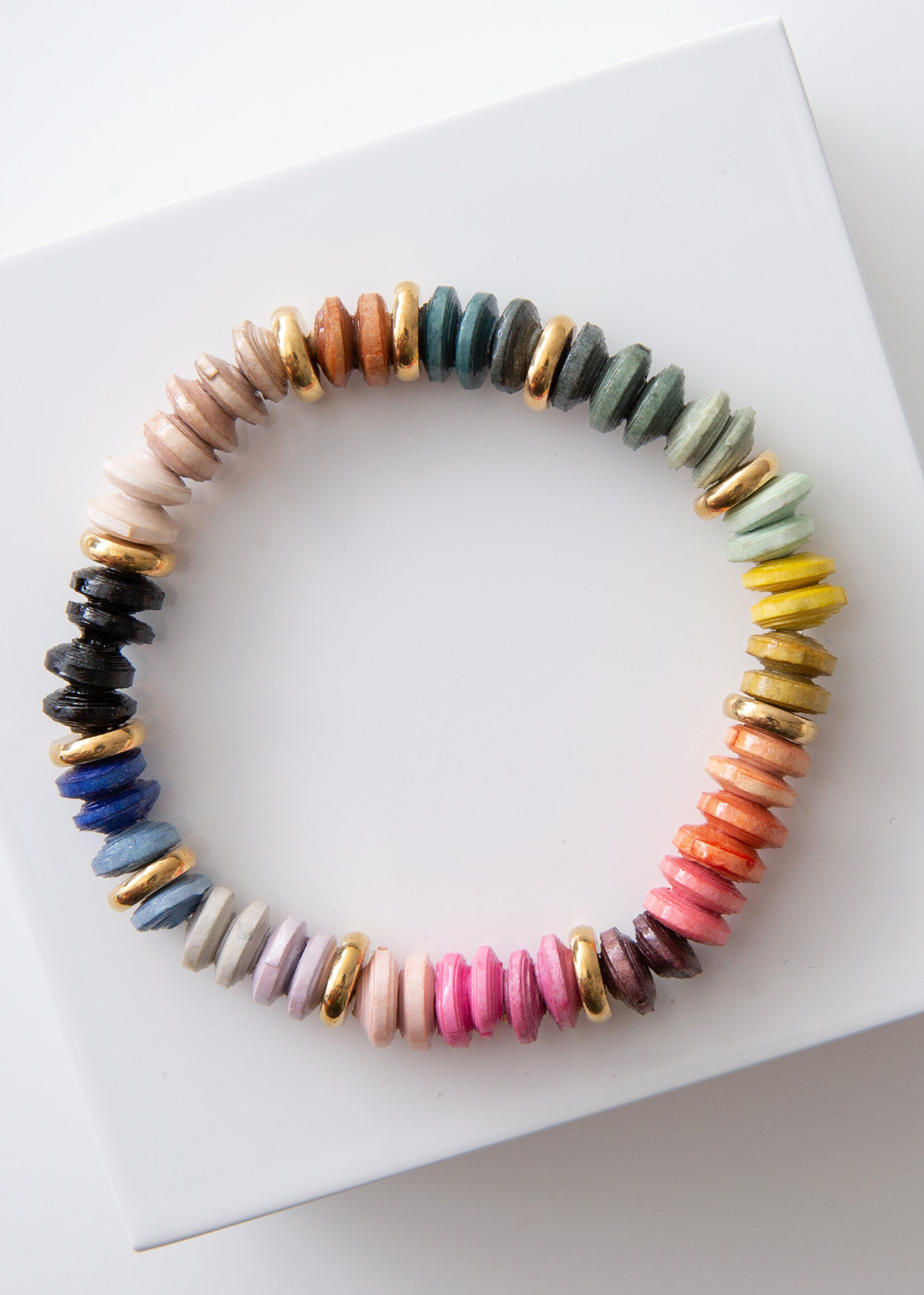 Noonday Paper Beaded Color Theory Bracelet