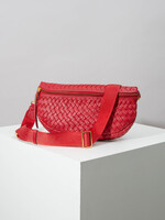 Noonday Red Essential Crossbody Purse - Woven Leather