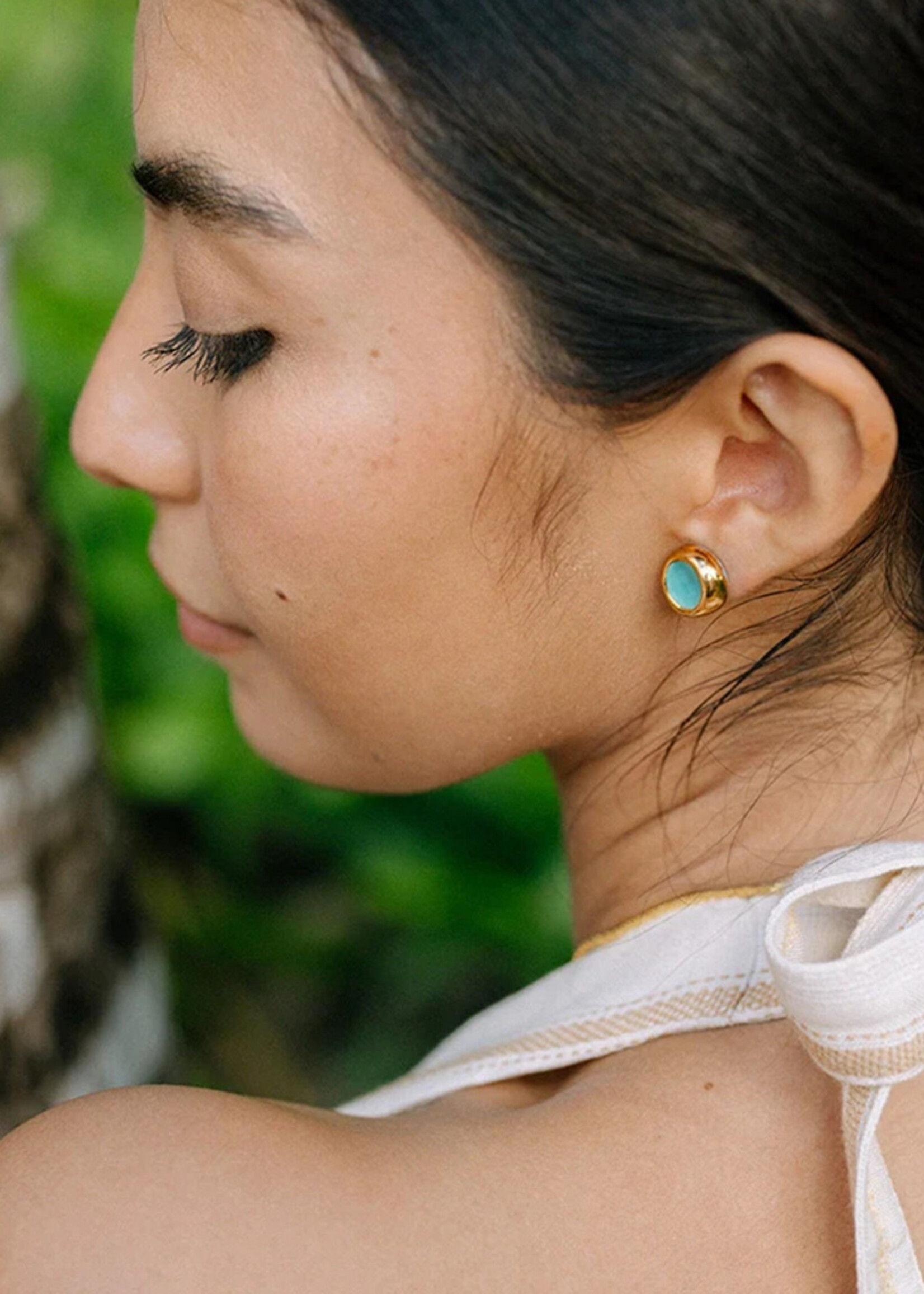 Noonday Sculpted Porcelain Stud Earrings