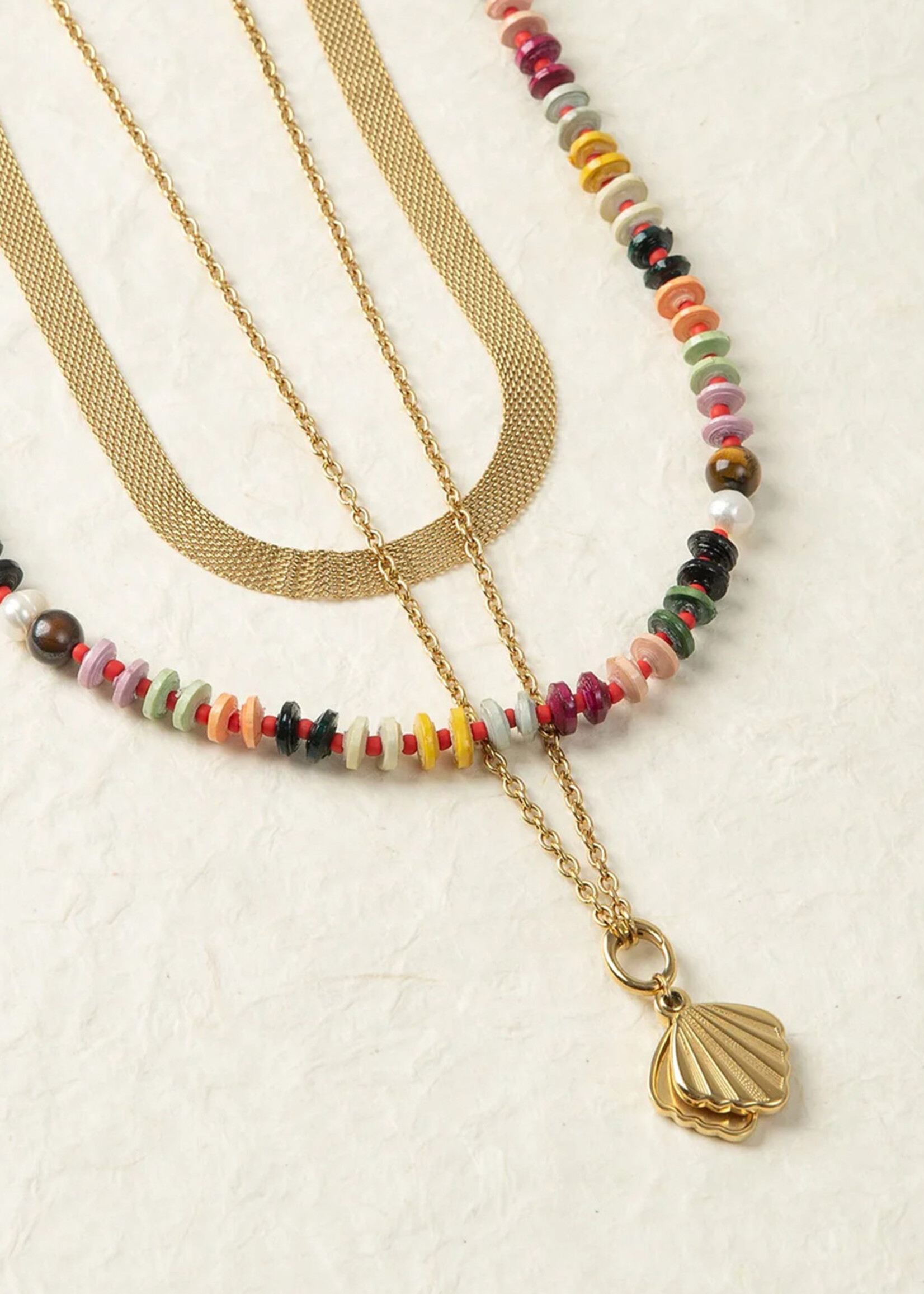 Noonday Shell Cove Locket Necklace [14K Gold plated]