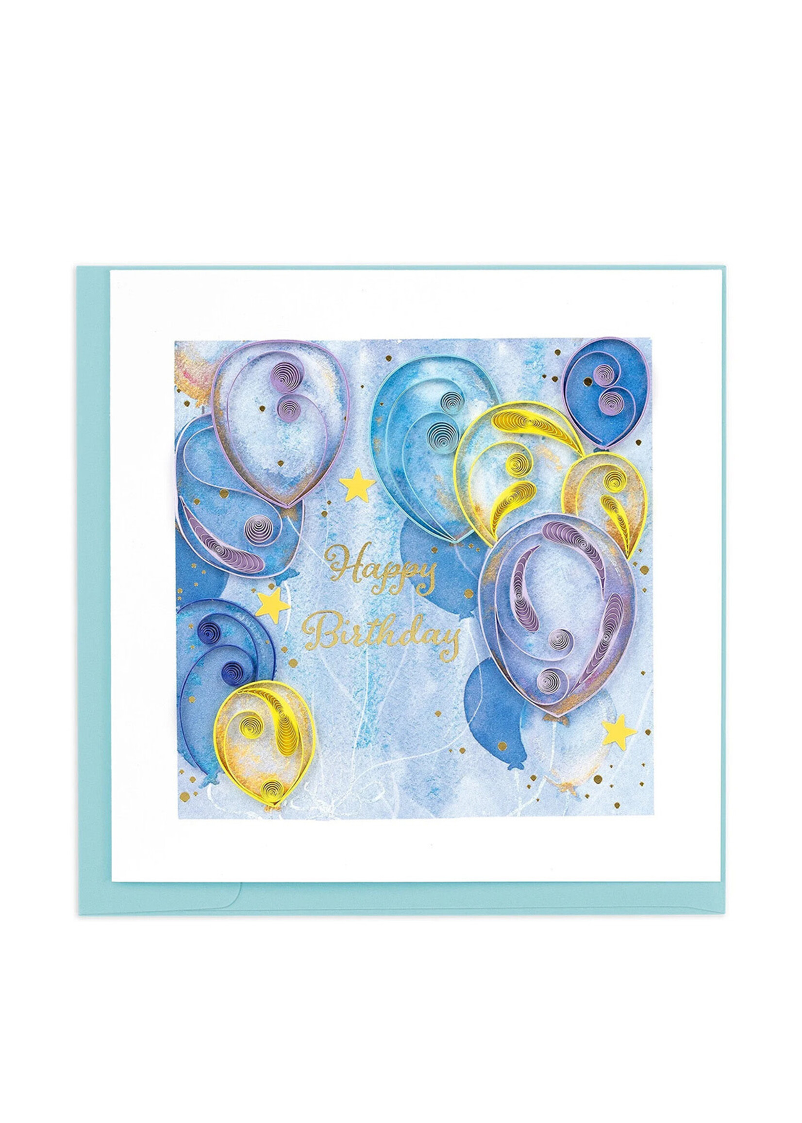 Quilling Cards Birthday Balloons and Stars Quilling Card