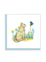 Quilling Cards White Cat & Butterfly Quilling Card
