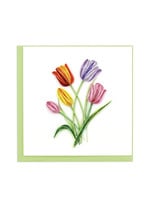 Quilling Cards Colorful Tulips Quilling Card