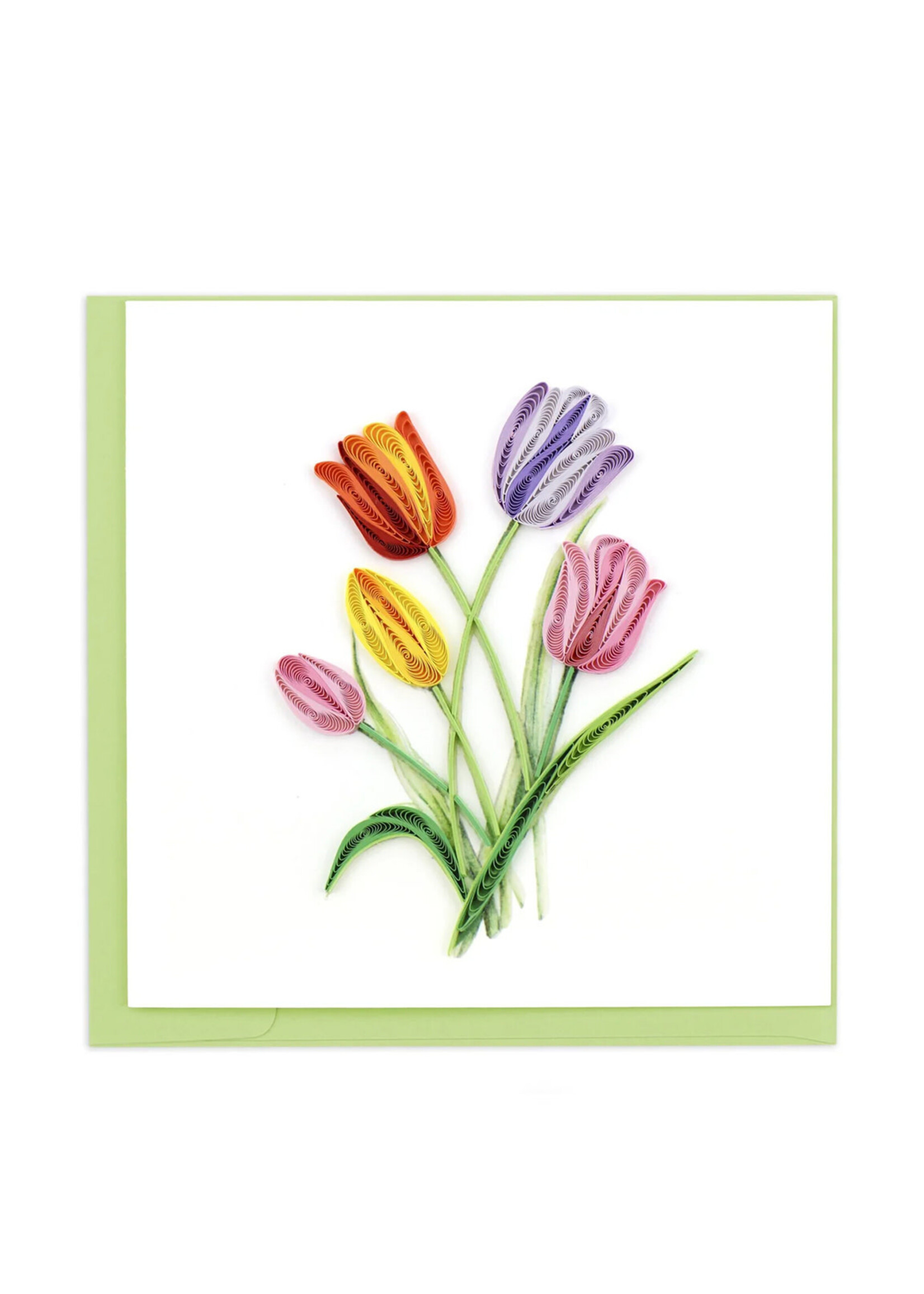 Quilling Cards Colorful Tulips Quilling Card
