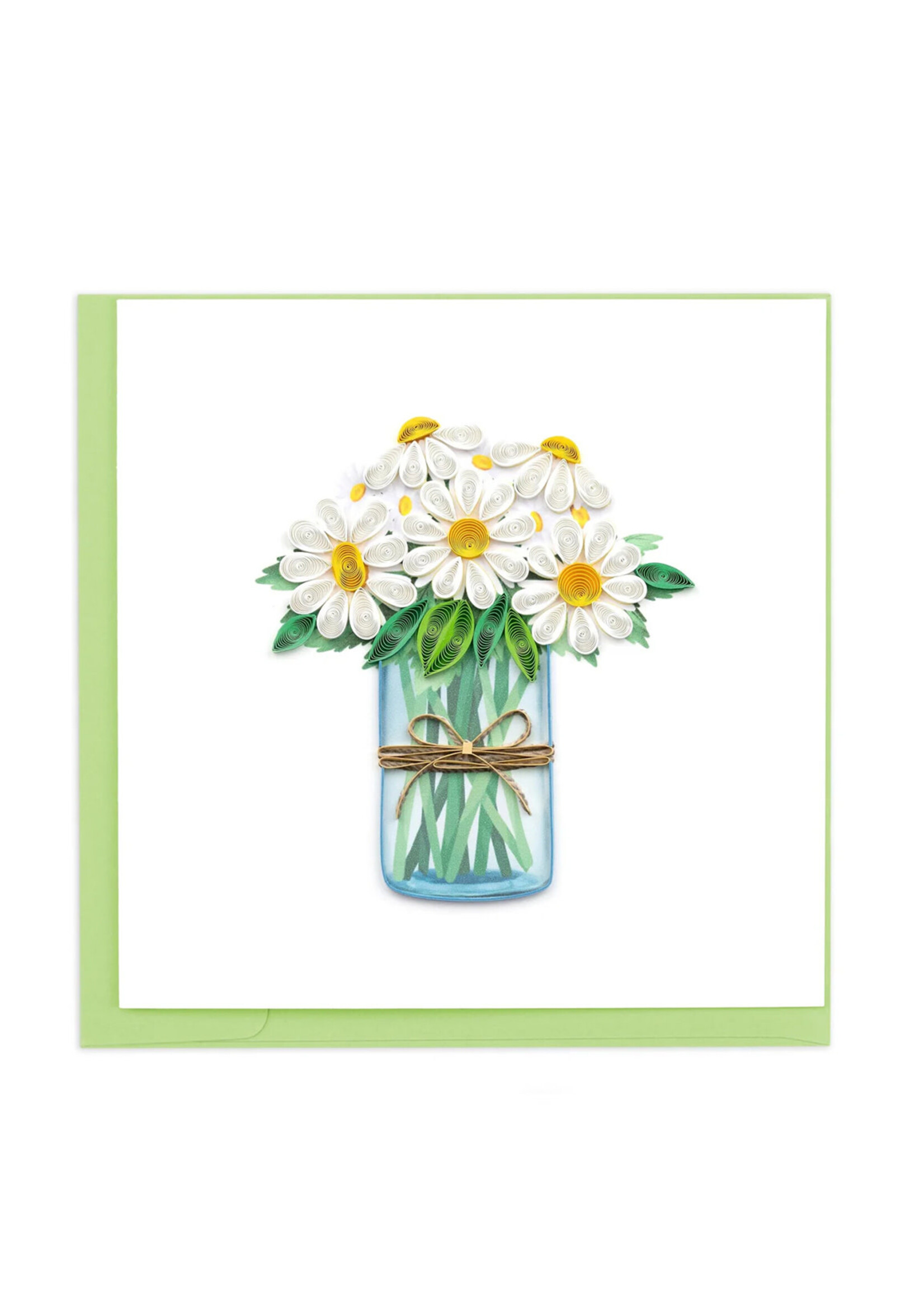 Quilling Cards White Daisies in Jar Quilling Card