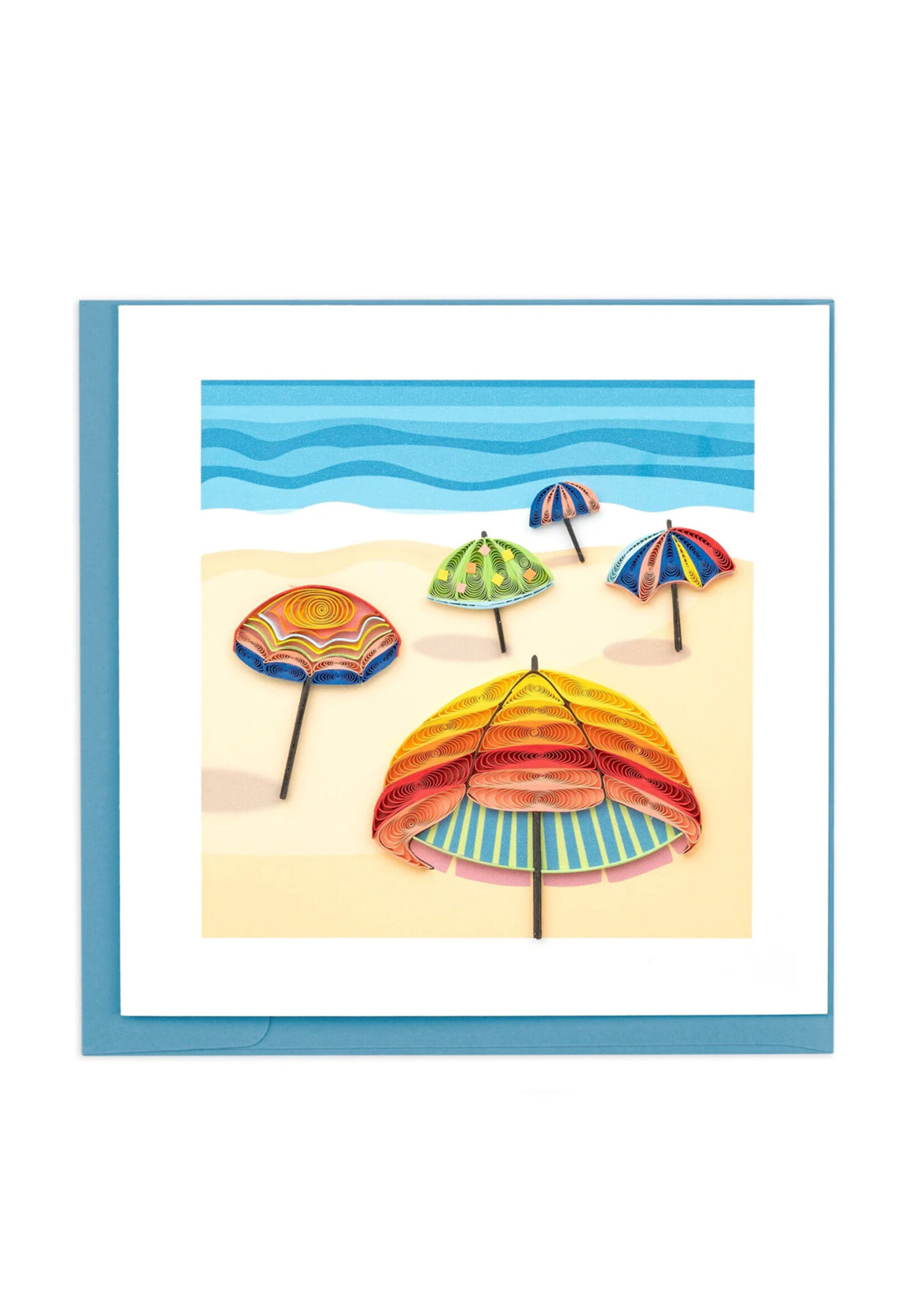 Quilling Cards Colorful Beach Umbrellas Quilling Card