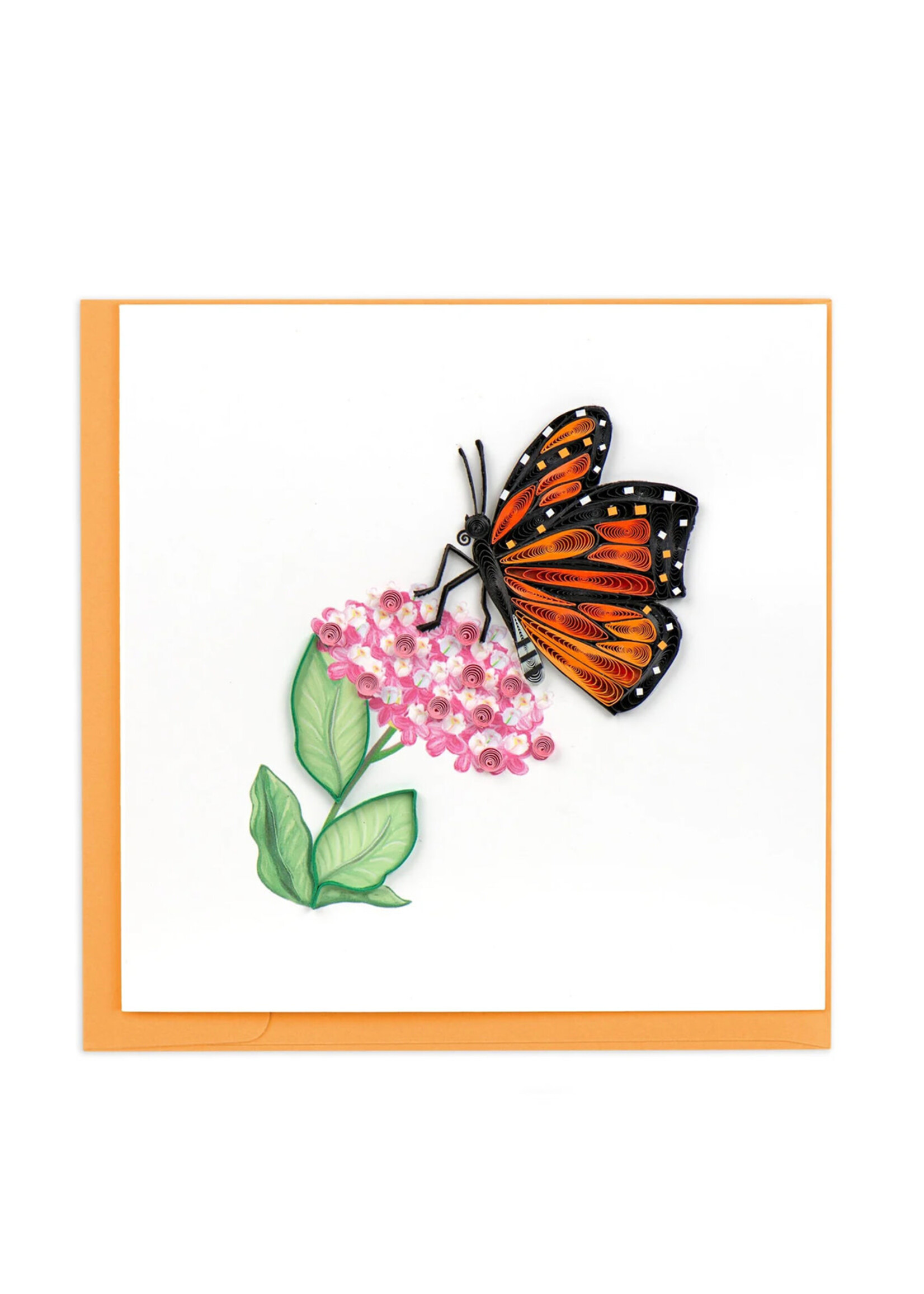 Quilling Cards Monarch Butterfly with Milkweed Quilling Card