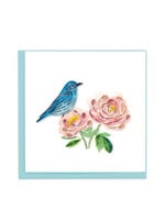 Quilling Cards Bluebird & Peonies Quilling Card
