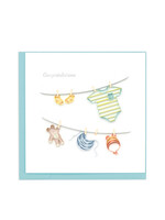 Quilling Cards Baby Clothesline Quilling Card