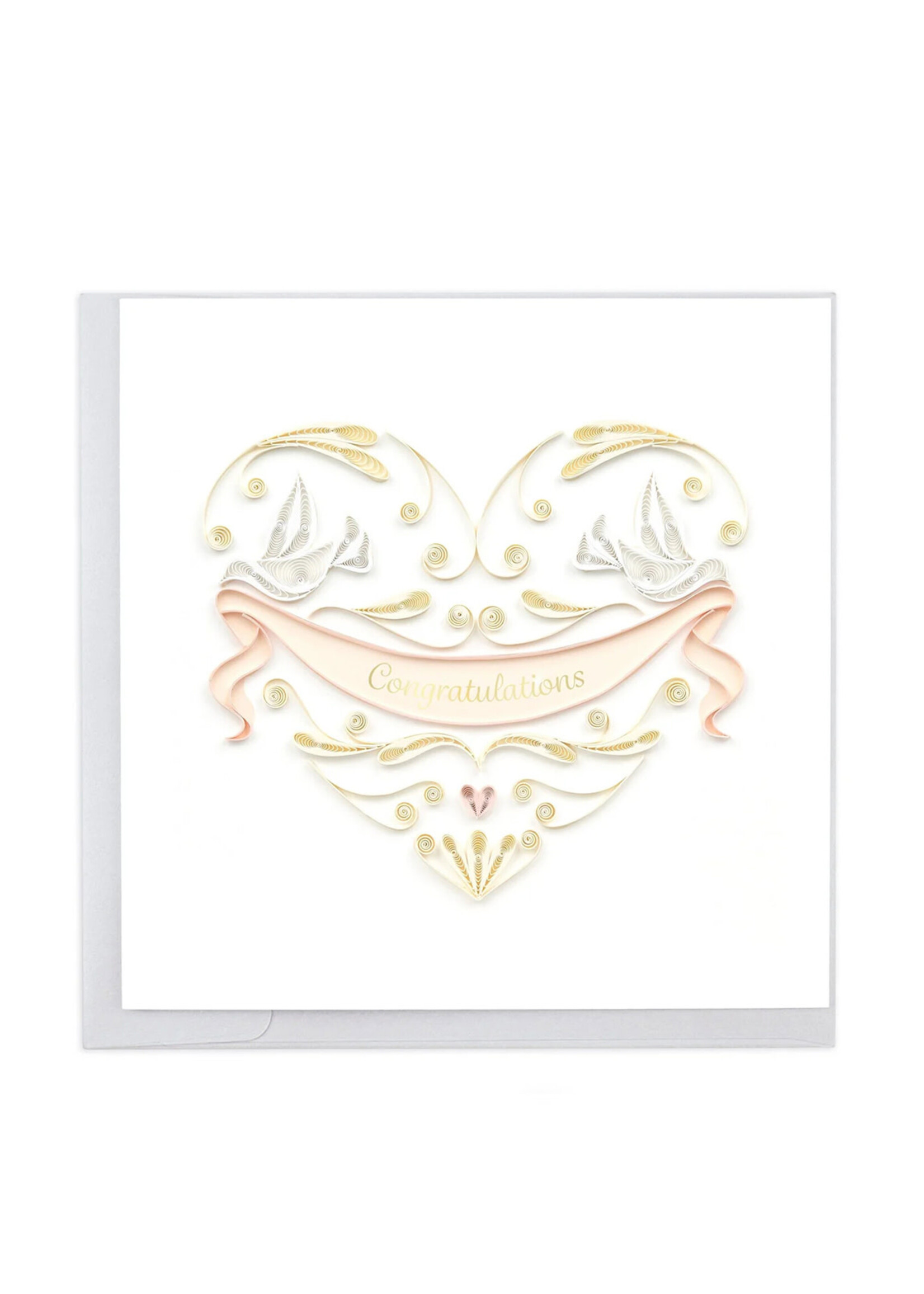 Quilling Cards Wedding Doves Heart Quilling Card