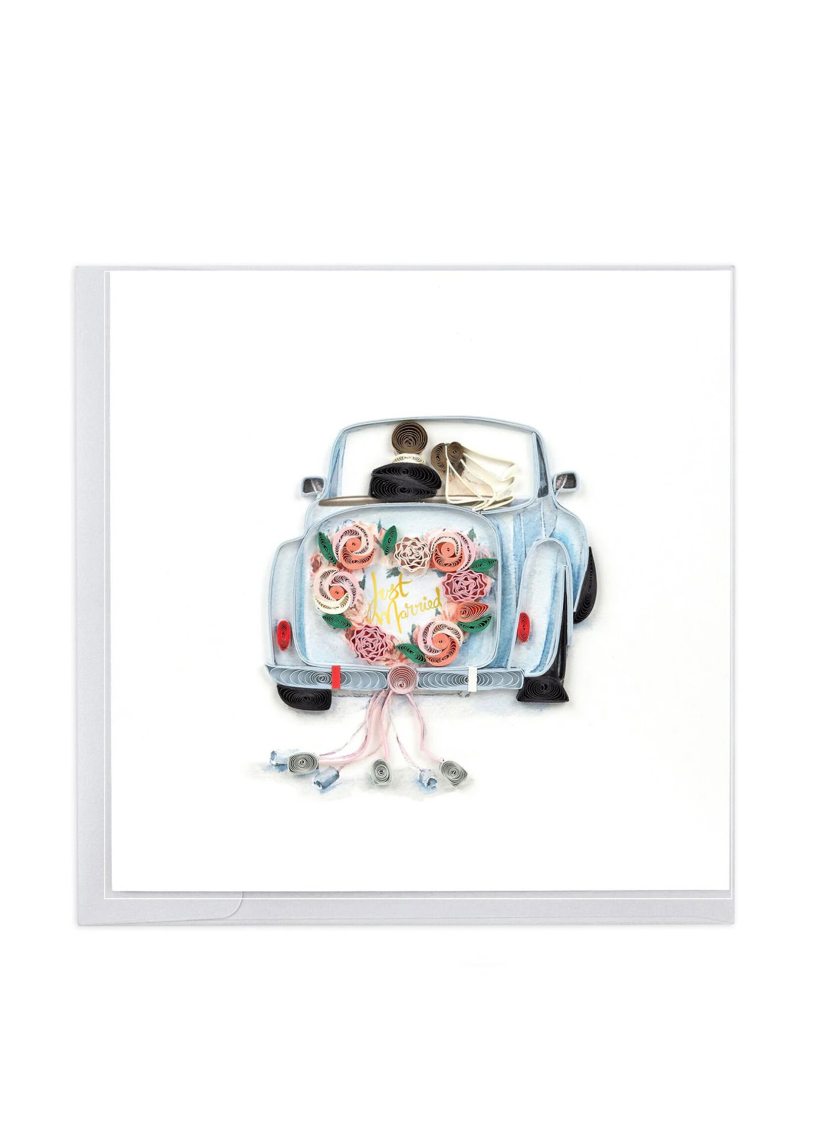 Quilling Cards Just Married Car Quilling Card