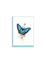 Quilling Cards Mini Blue Butterfly & Pink Flower Quilling Card