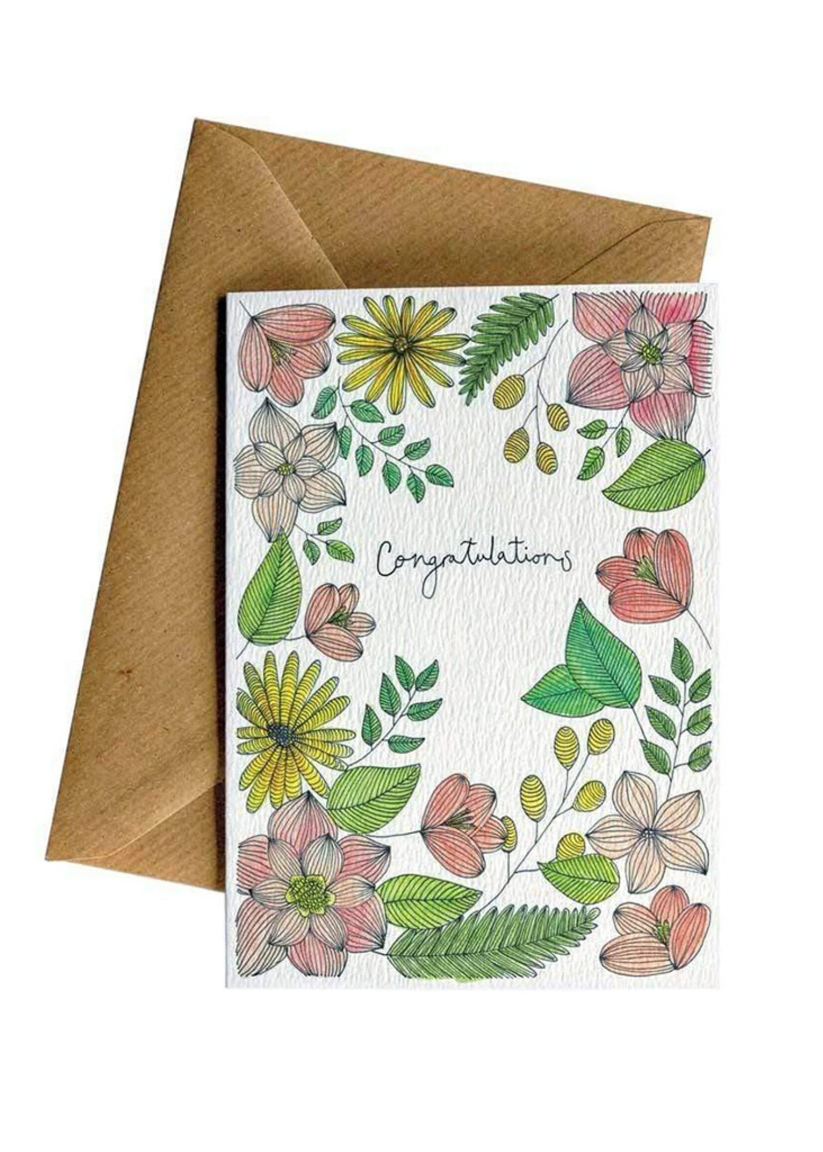 Little Difference Congratulations Flowers & Ferns Card