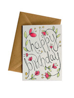 Little Difference Happy Birthday Flowers Card