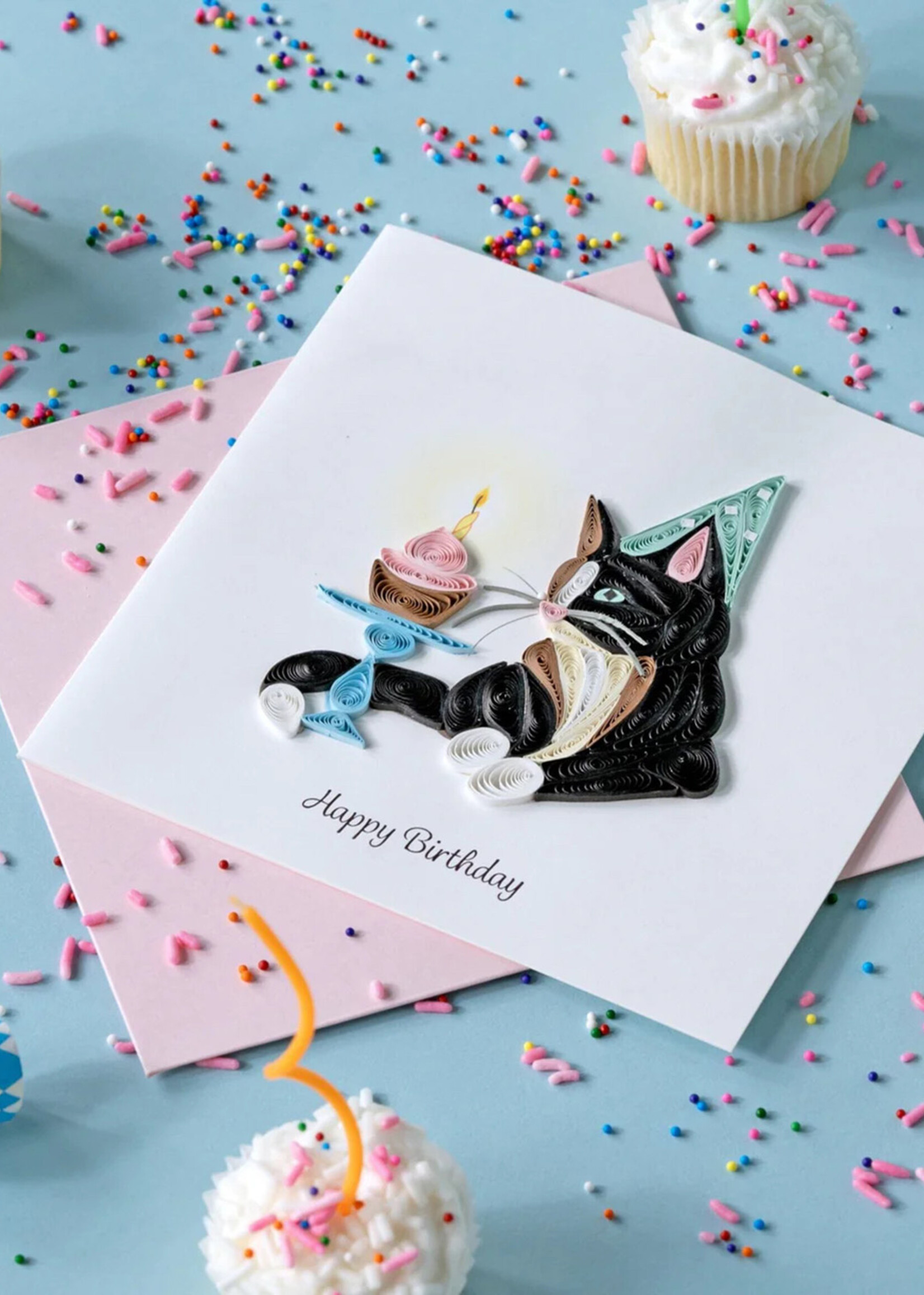 Quilling Cards Birthday Cat Quilling Card