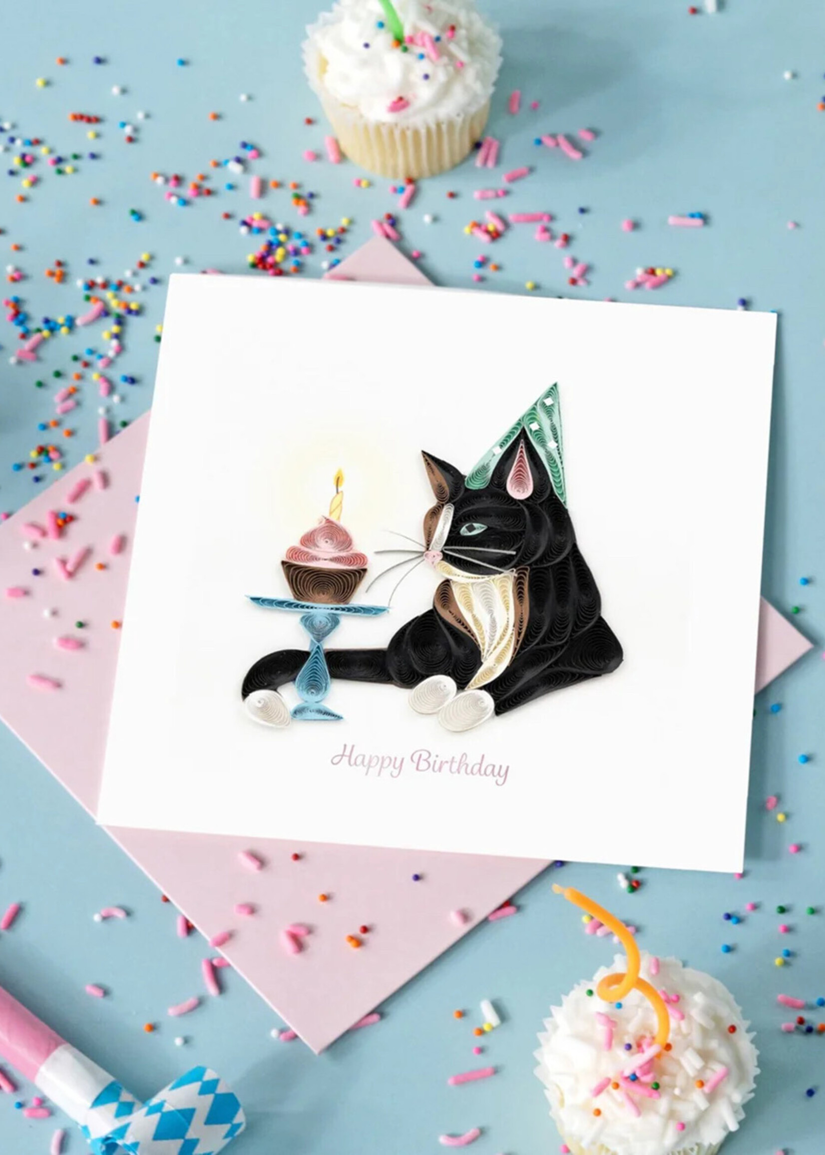 Quilling Cards Birthday Cat Quilling Card