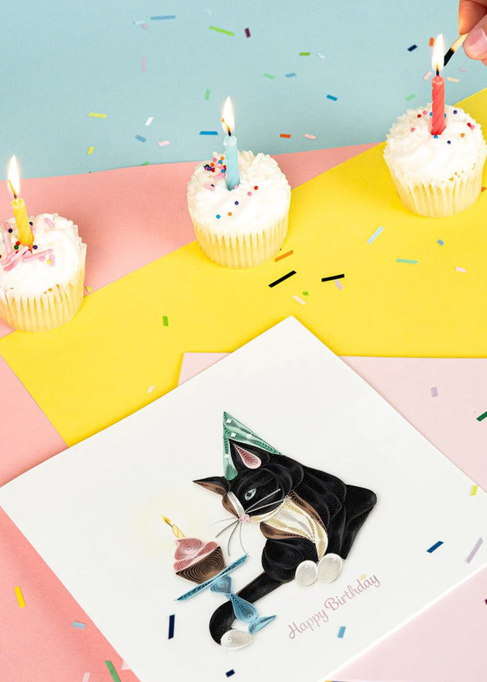 Quilling Cards Birthday Cat Quilling Card