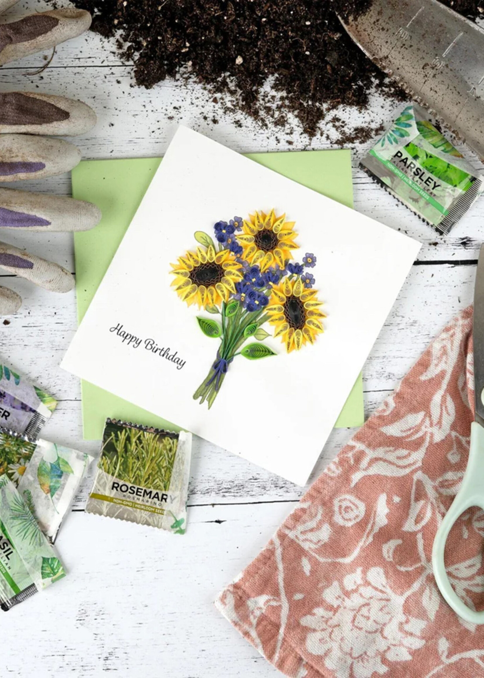 Quilling Cards Birthday Sunflower Bouquet Quilling Card