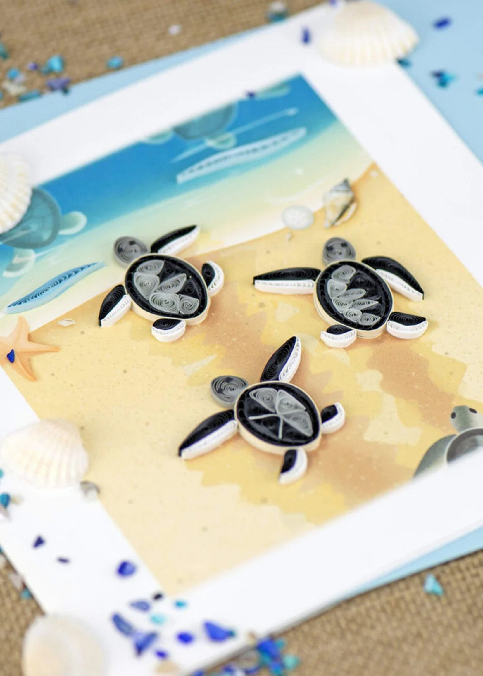 Quilling Cards Sea Turtle Hatchllings Quilling Card