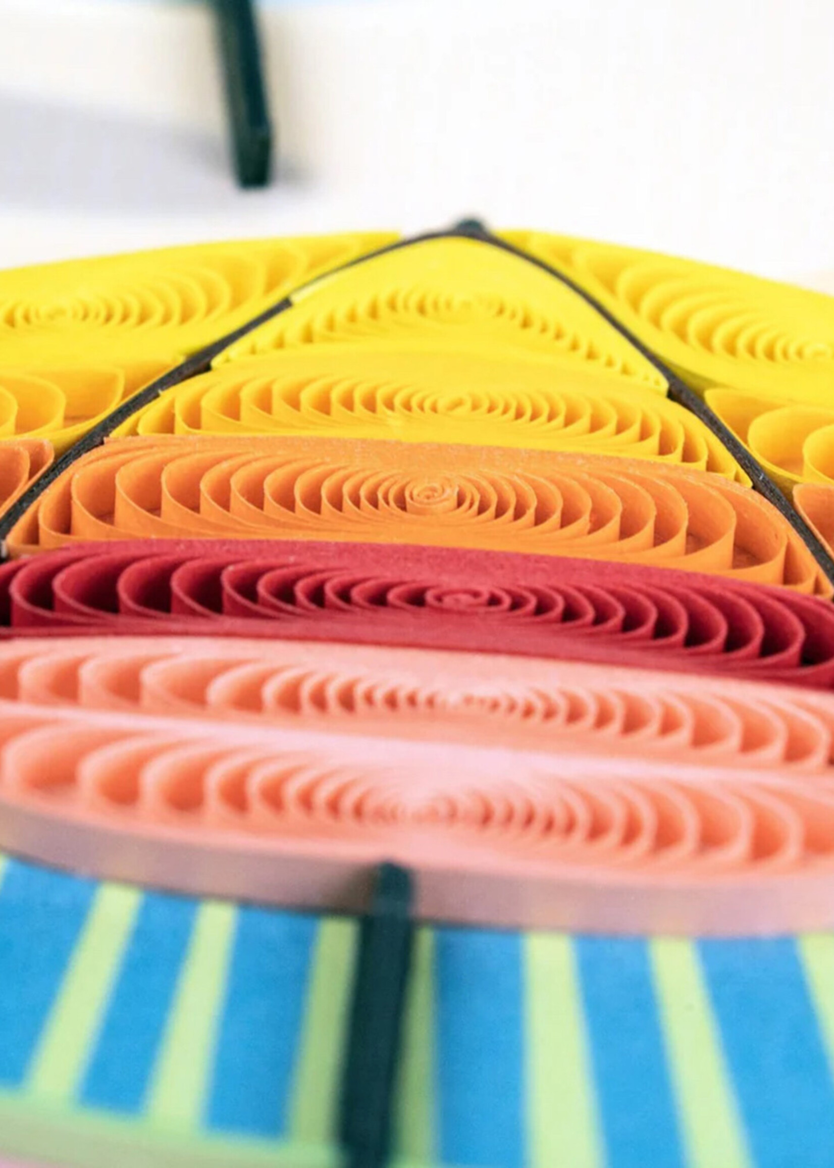 Quilling Cards Colorful Beach Umbrellas Quilling Card