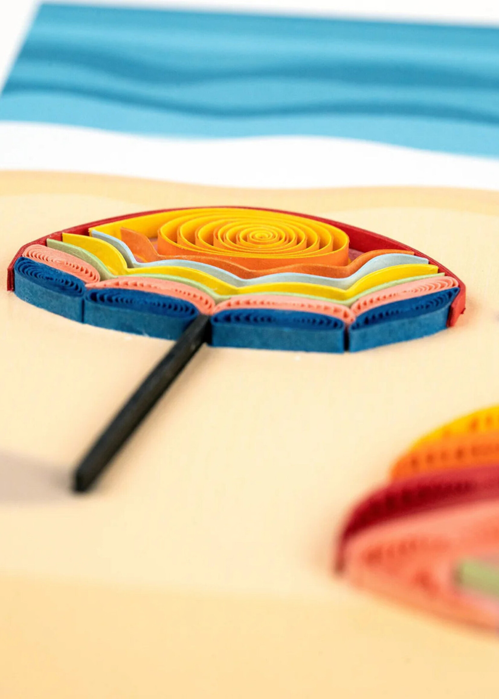 Quilling Cards Colorful Beach Umbrellas Quilling Card