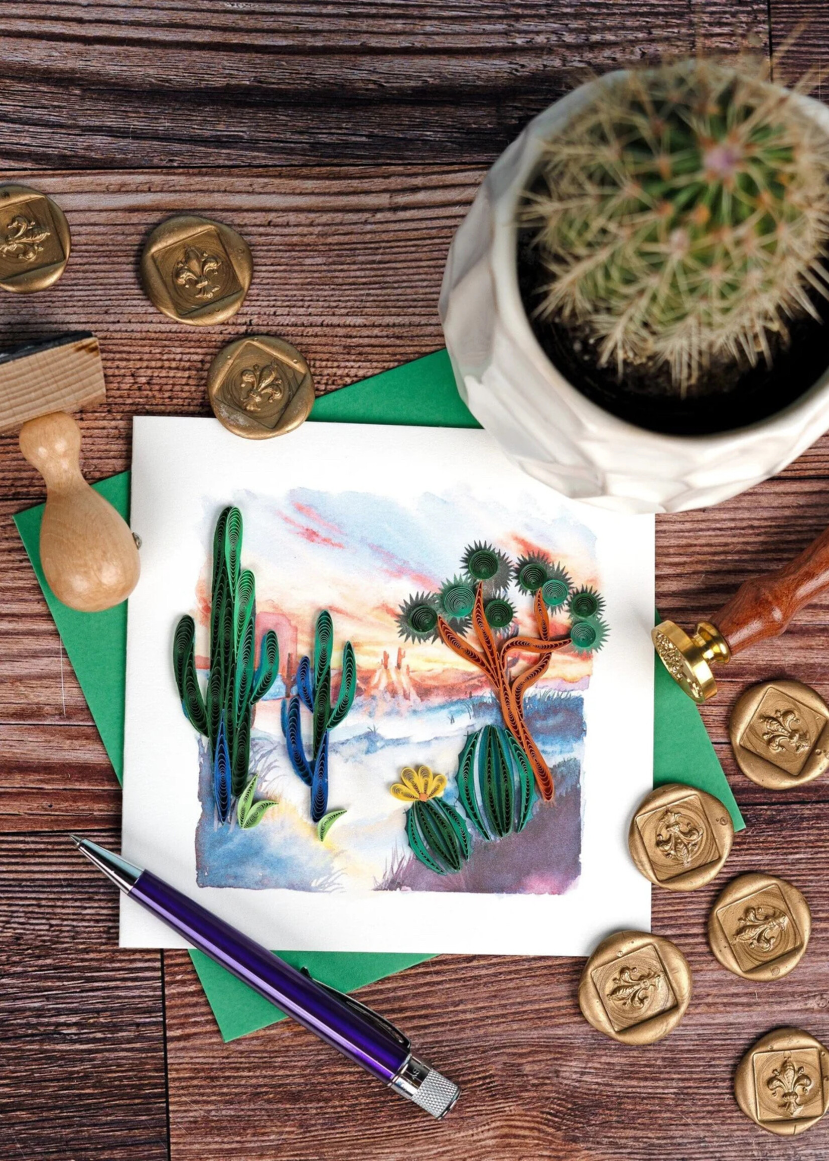 Quilling Cards Desert Landscape Quilling Card