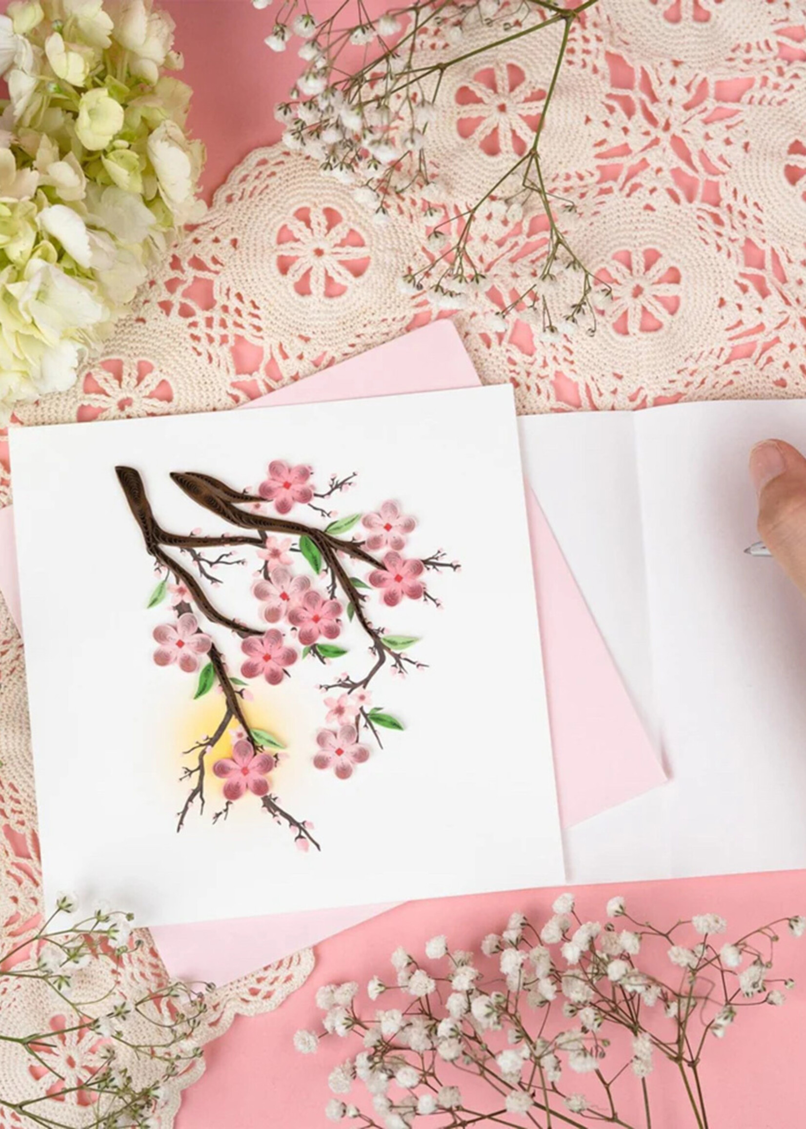 Quilling Cards Cherry Blossoms Quilling Card