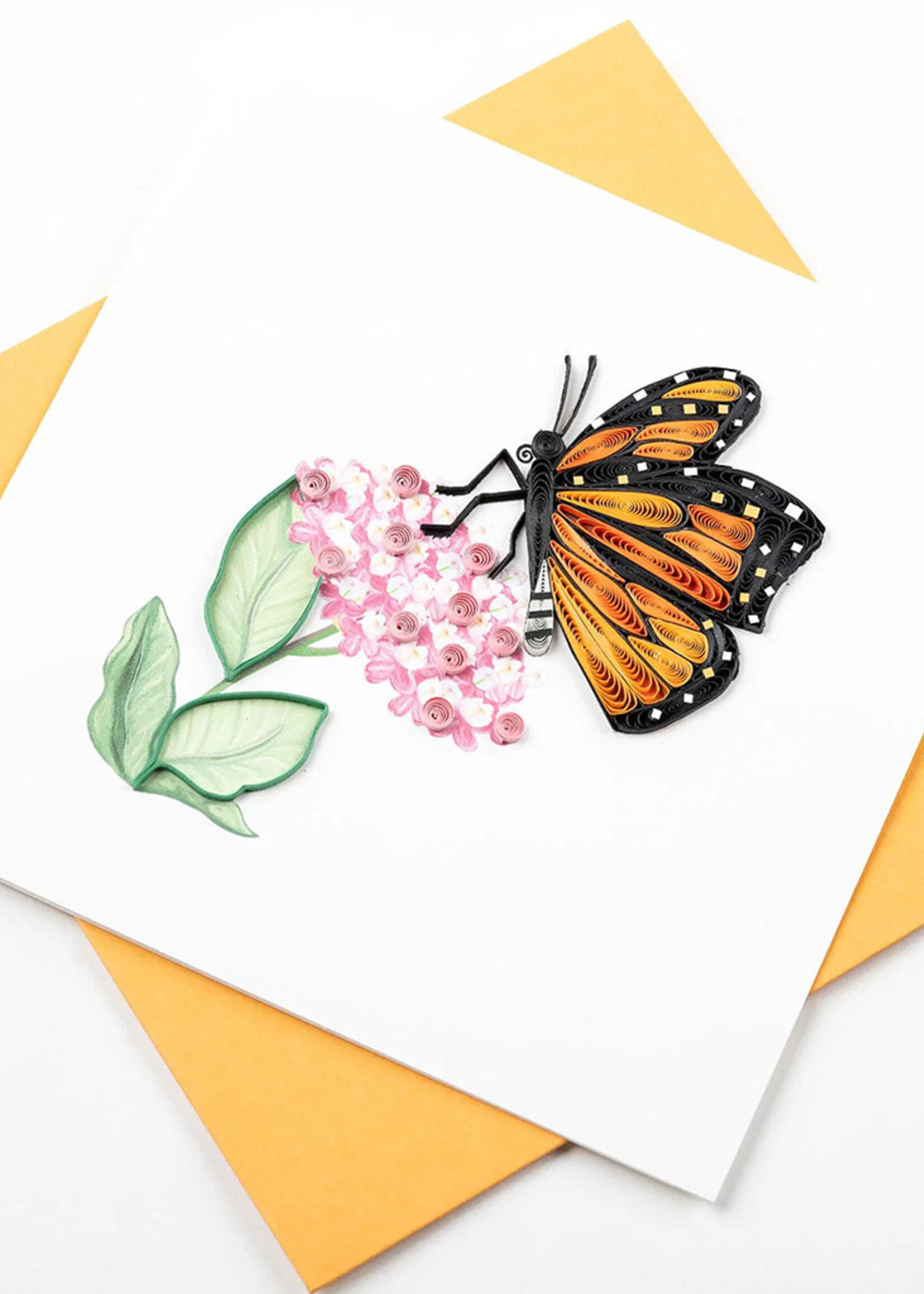 Quilling Cards Monarch Butterfly with Milkweed Quilling Card
