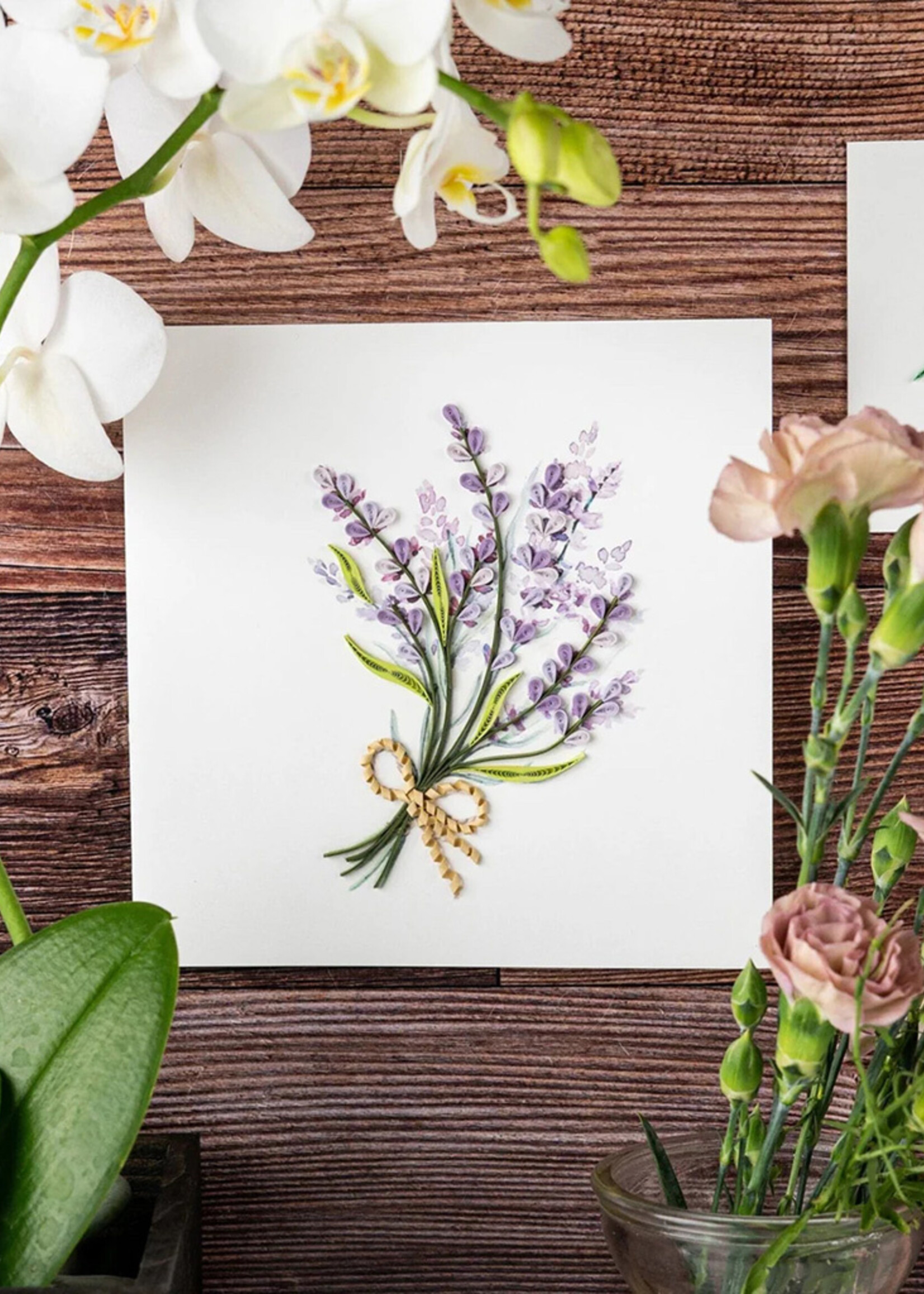 Quilling Cards Lavender Bunch Quilling Card