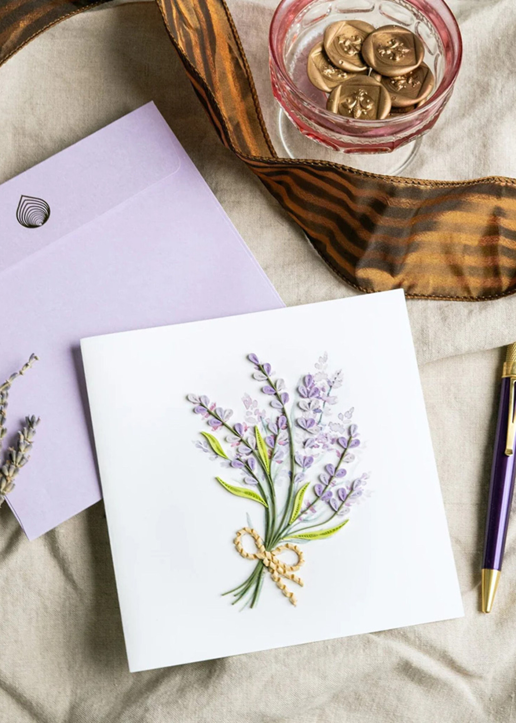 Quilling Cards Lavender Bunch Quilling Card