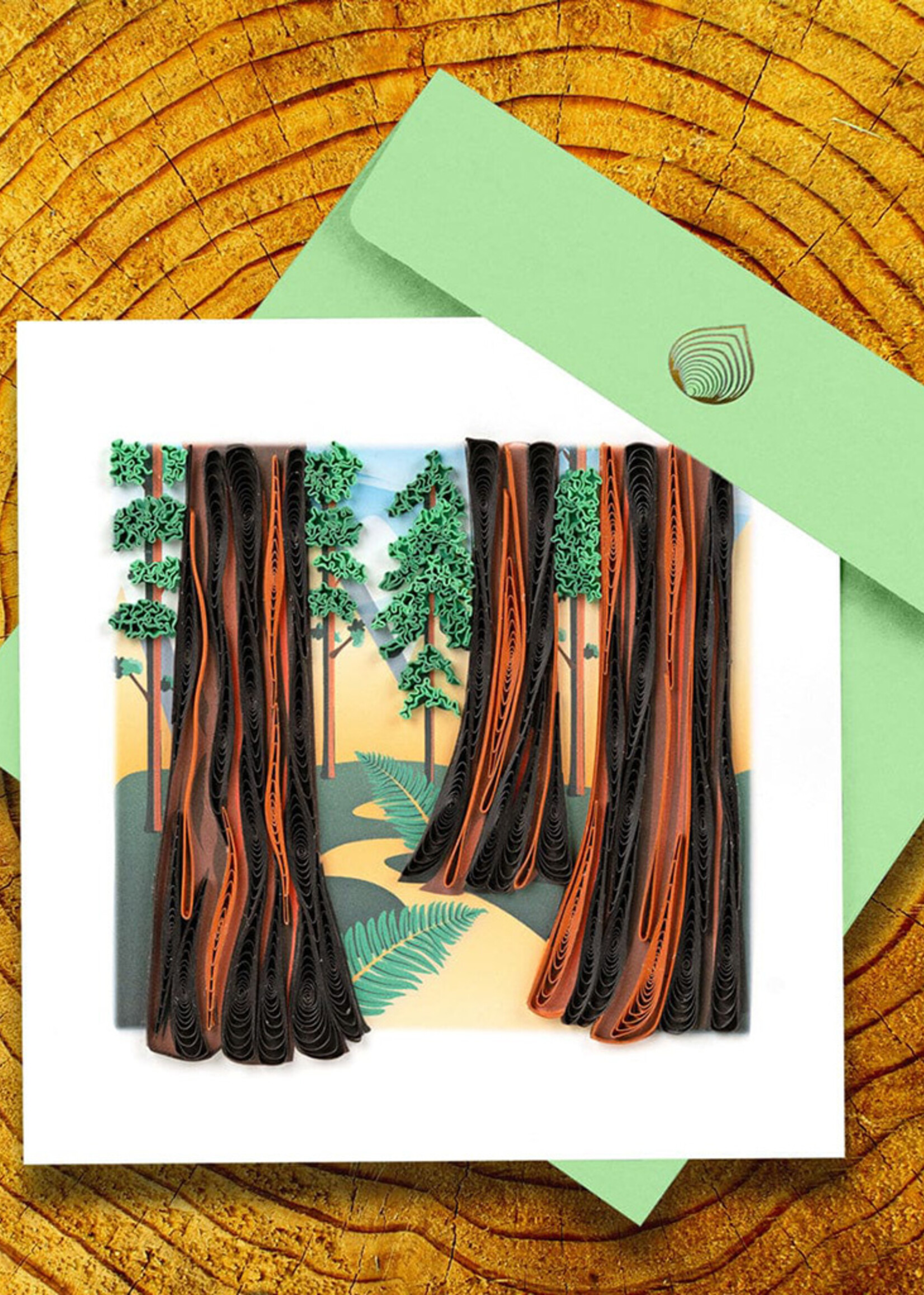 Quilling Cards Redwood Trees Quilling Card