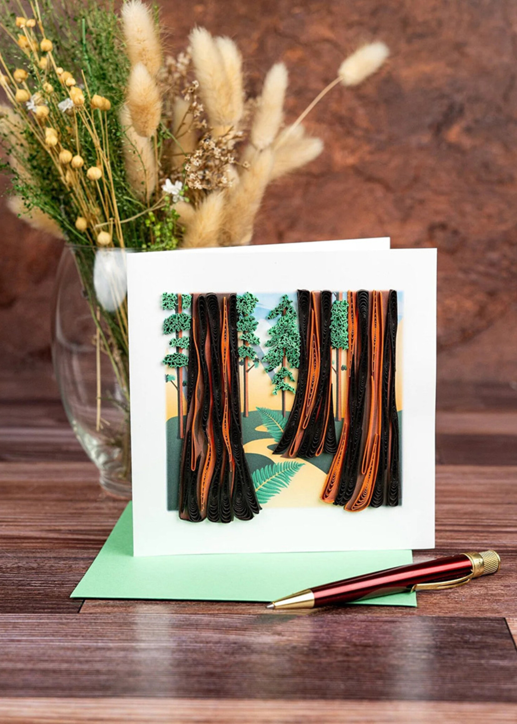 Quilling Cards Redwood Trees Quilling Card