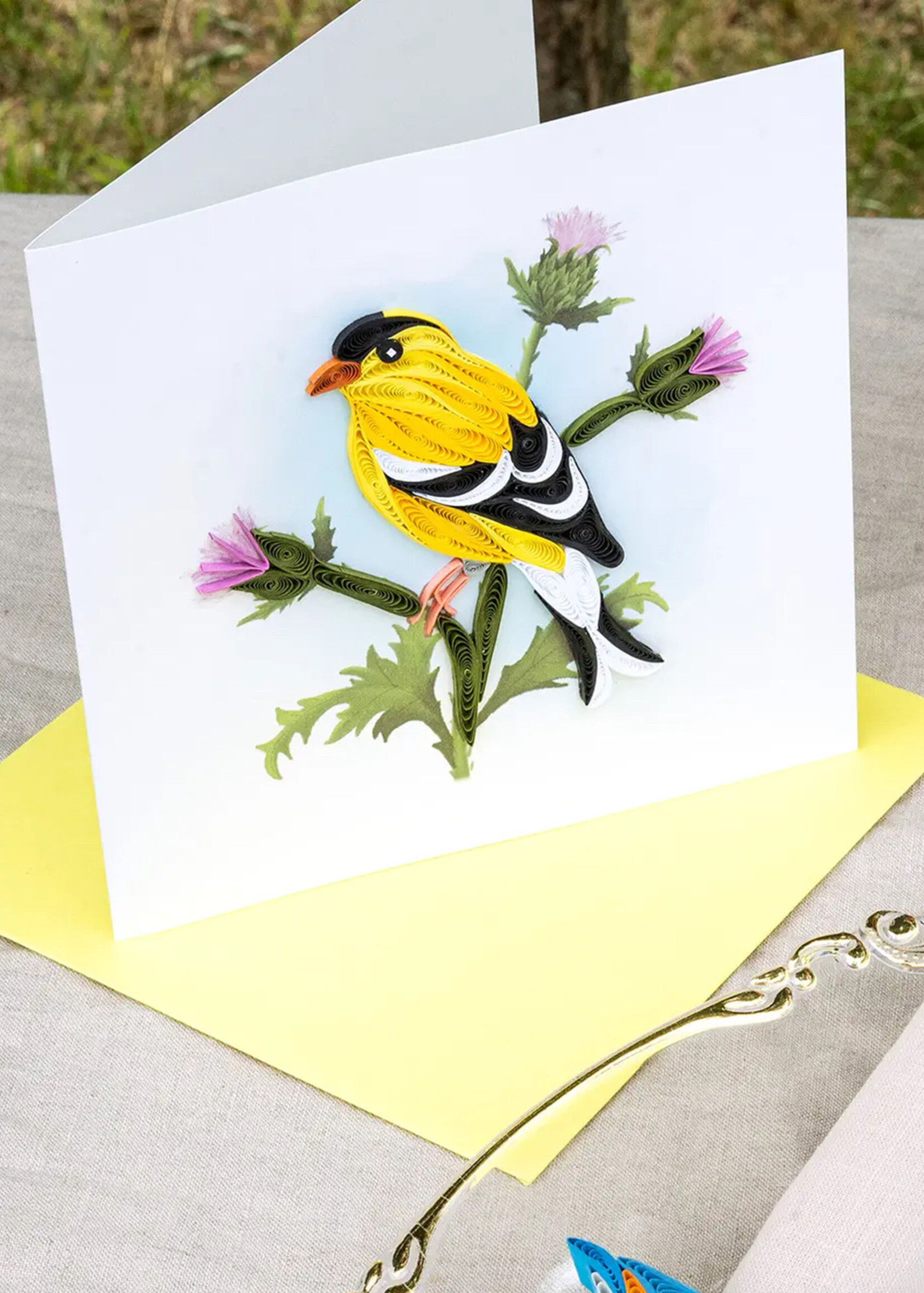 Quilling Cards American Goldfinch Quilling Card
