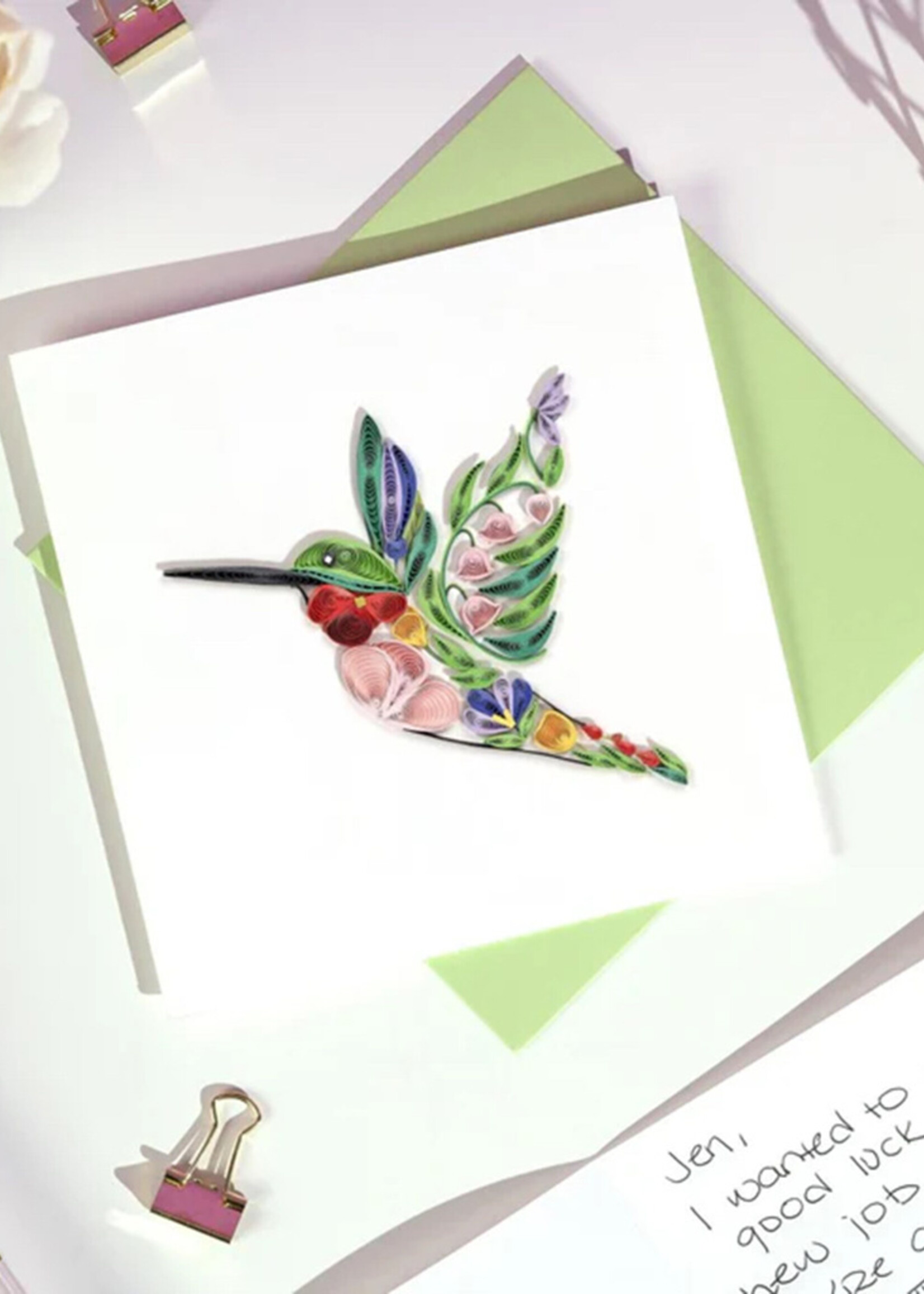 Quilling Cards Decorative Floral Hummingbird Quilling Card