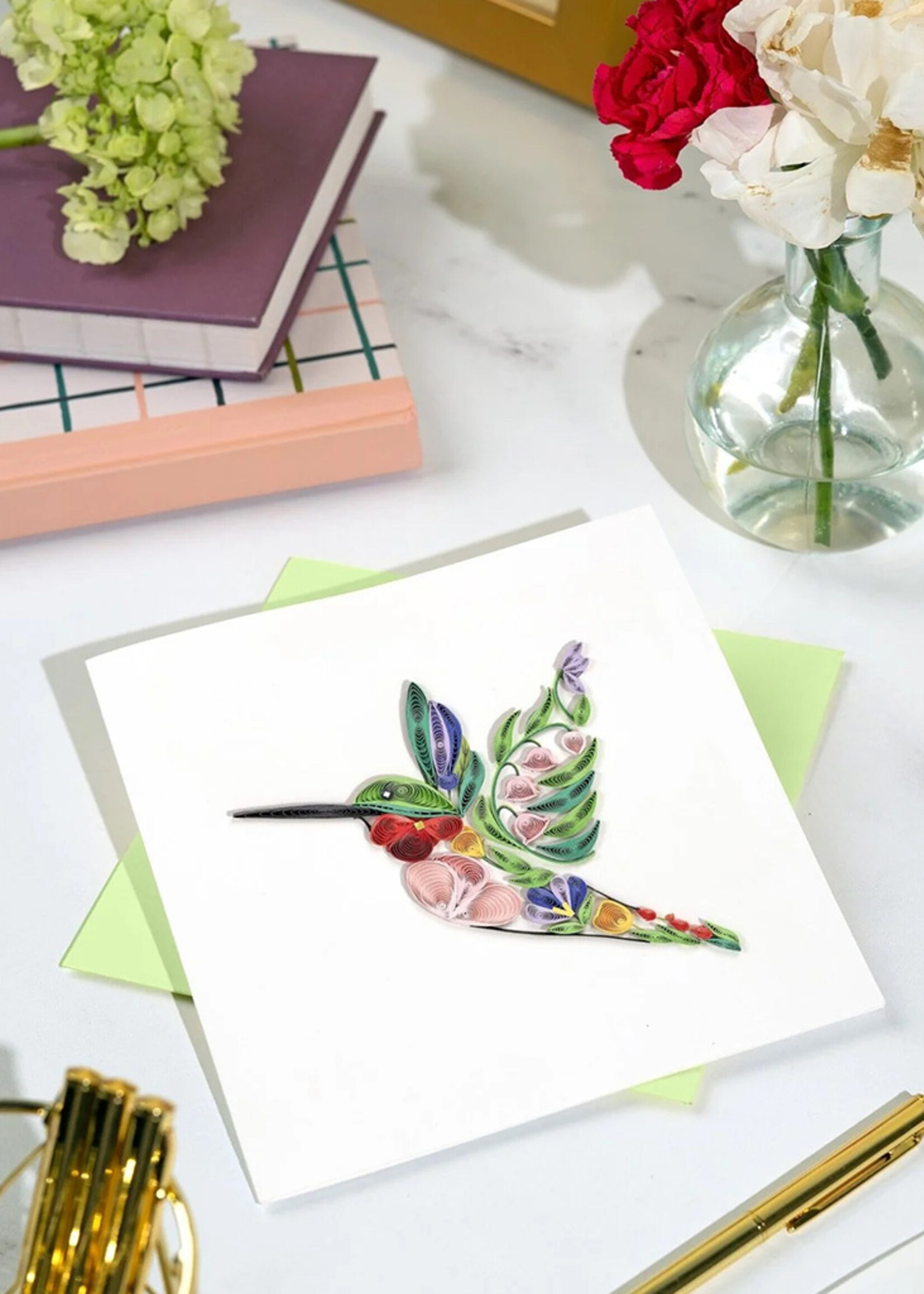 Quilling Cards Decorative Floral Hummingbird Quilling Card