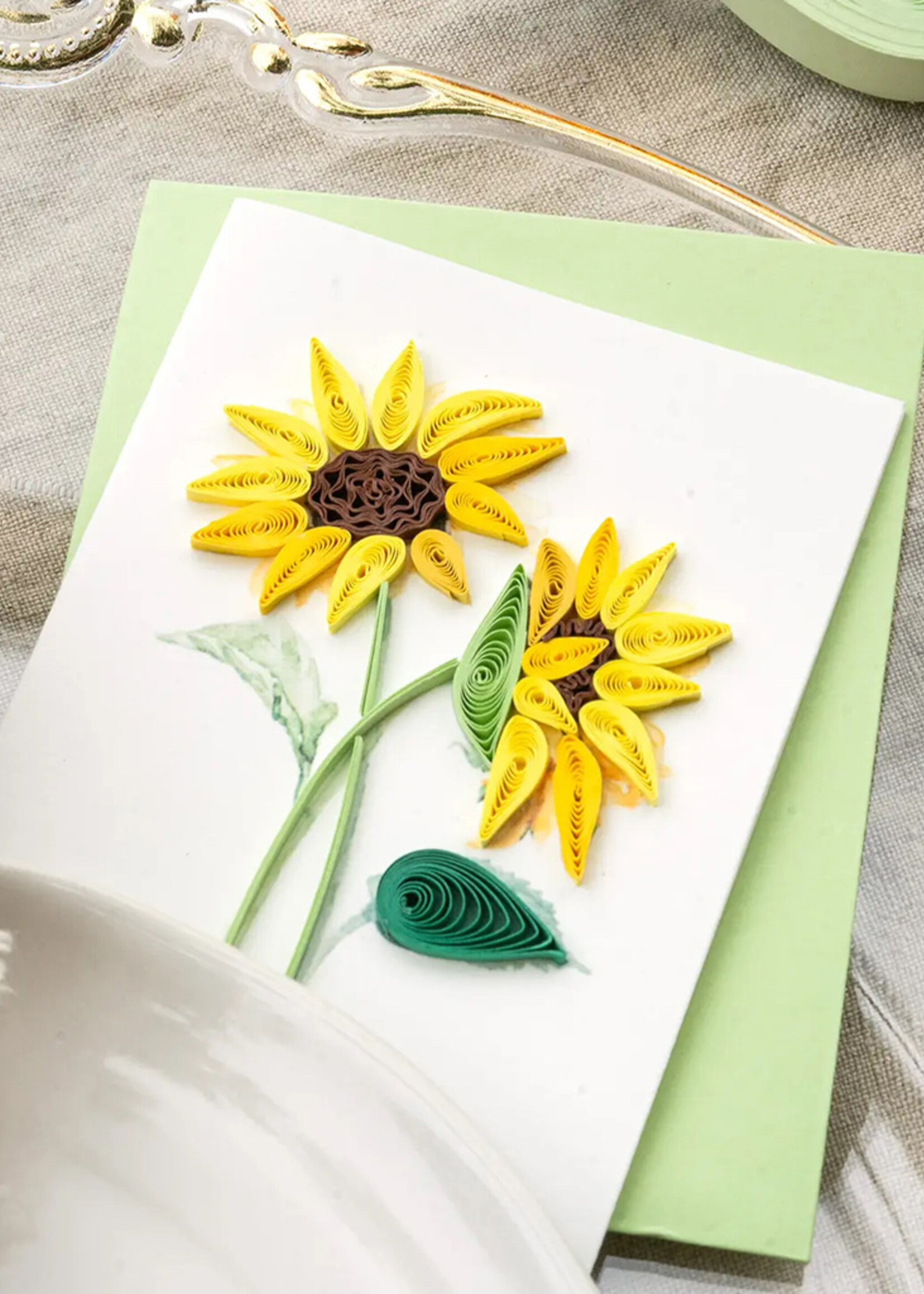 Quilling Cards Mini Sunflower Bouquet Quilling Card