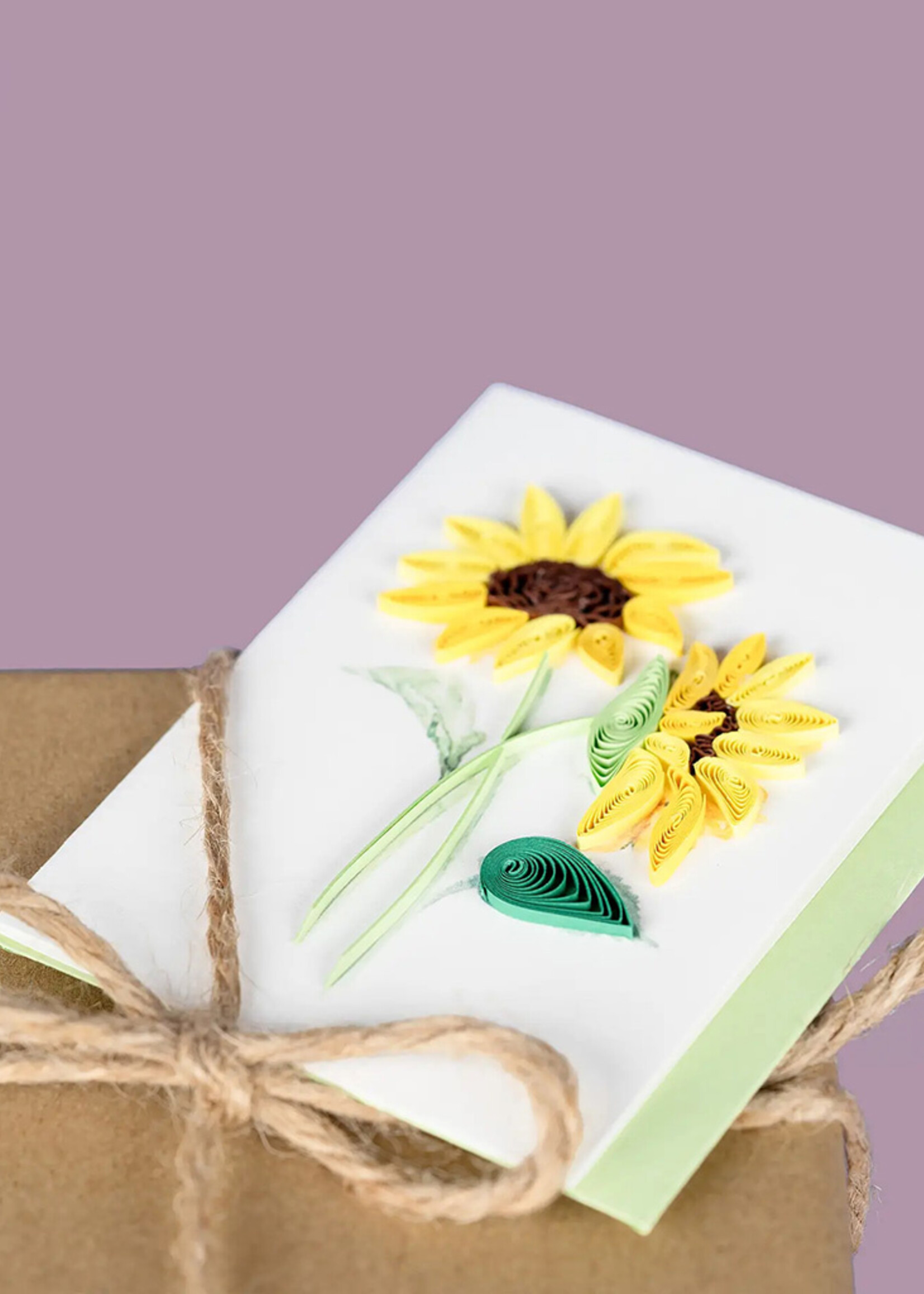 Quilling Cards Mini Sunflower Bouquet Quilling Card