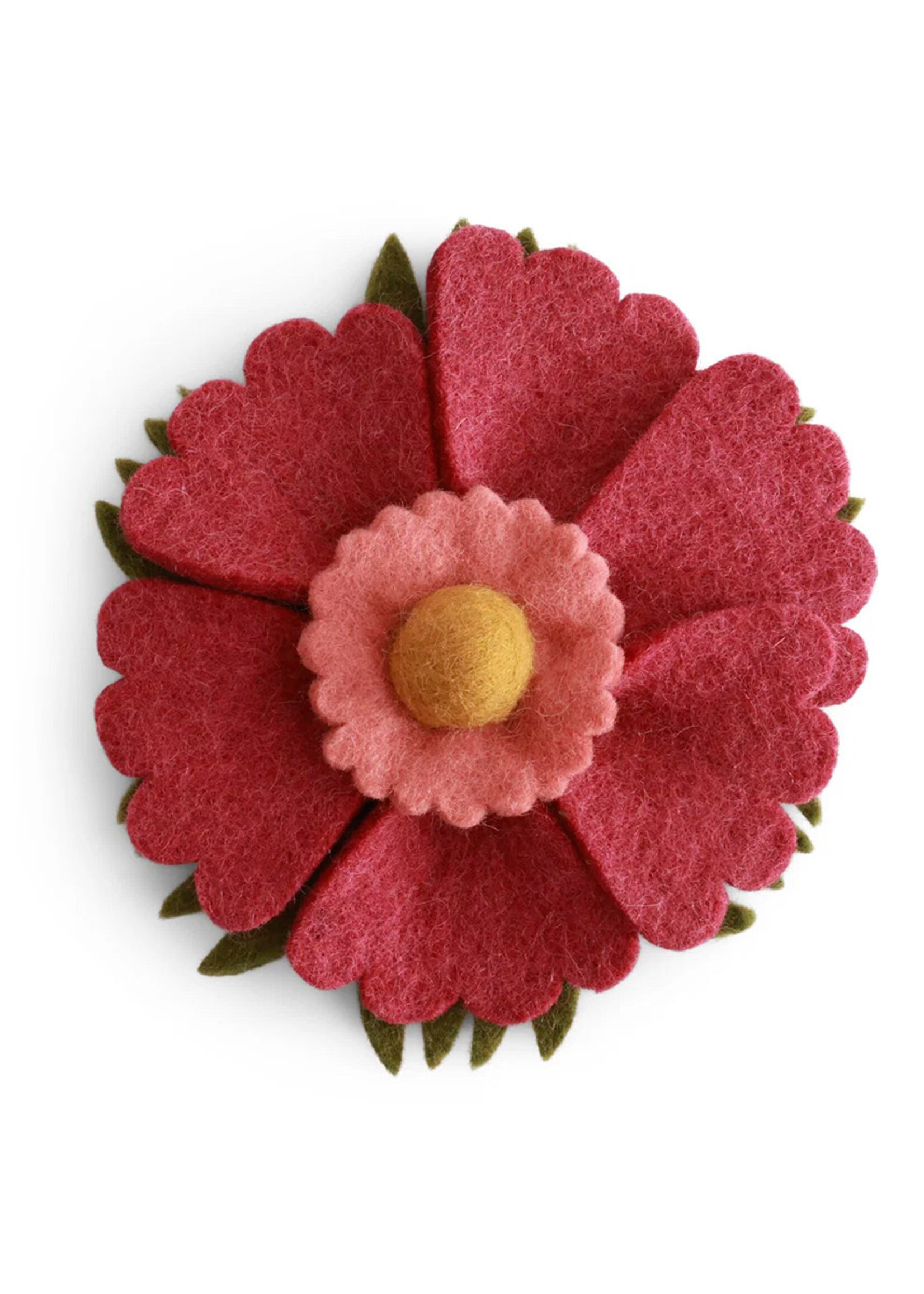 Gry and Sif 5.5" Autumn Anemone Felt Wall Flower